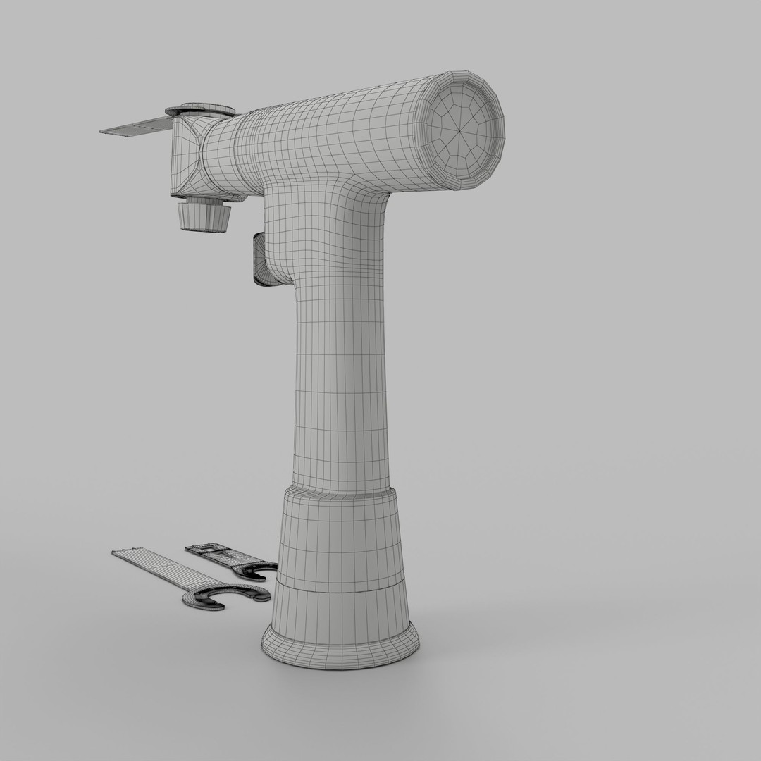 Surgical Drill 3D Model – Medical Device with PBR Textures, FBX, OBJ - View 20