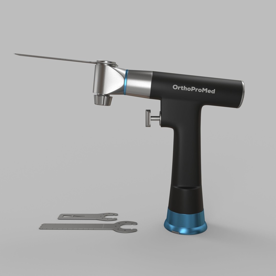 Surgical Drill 3D Model – Medical Device with PBR Textures, FBX, OBJ - View 3