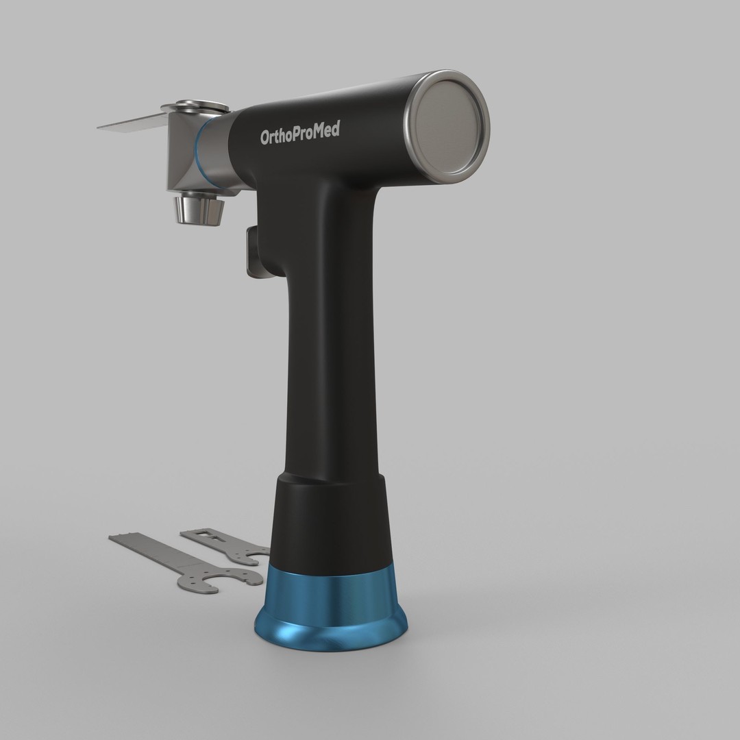 Surgical Drill 3D Model – Medical Device with PBR Textures, FBX, OBJ - View 4
