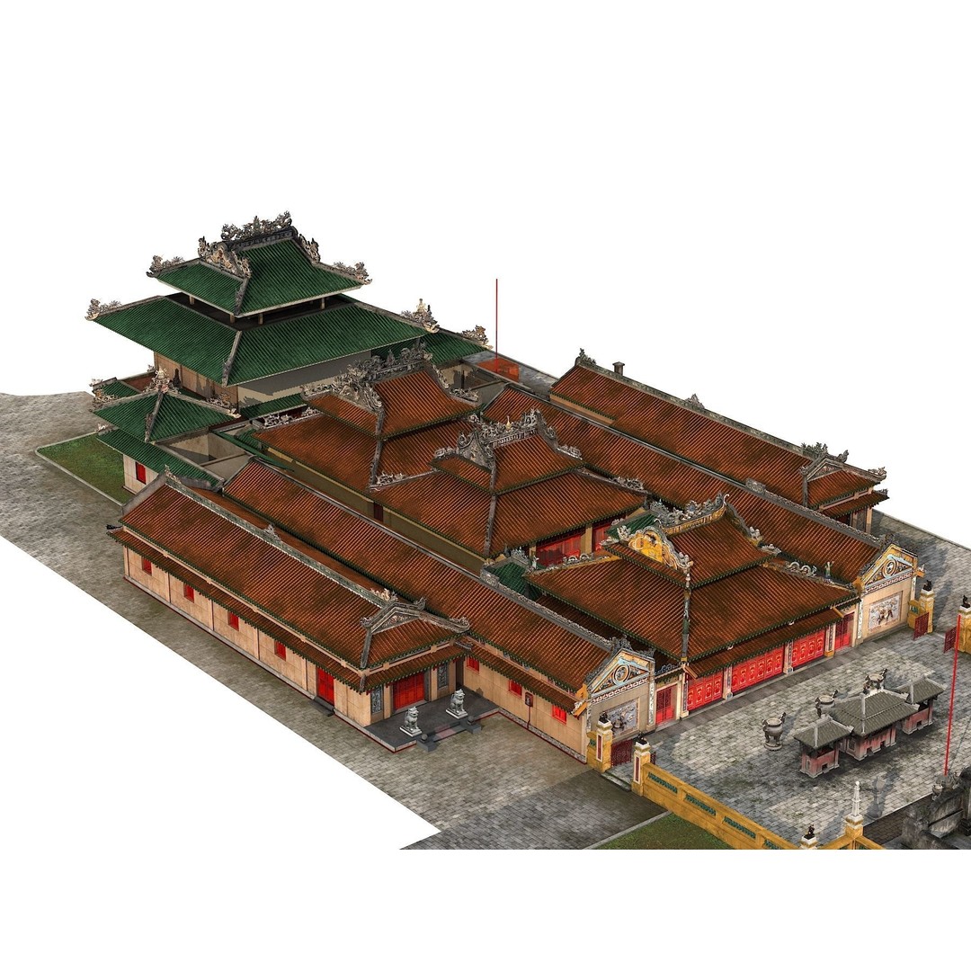 Ancient Temple 3D Model – Low Poly Architectural Asset, FBX - View 10