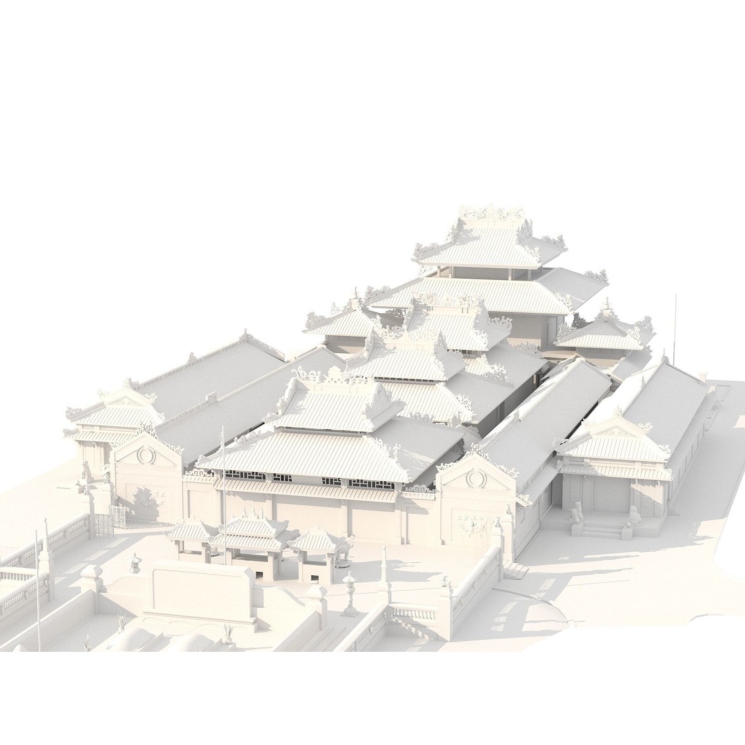 Ancient Temple 3D Model – Low Poly Architectural Asset, FBX - View 14