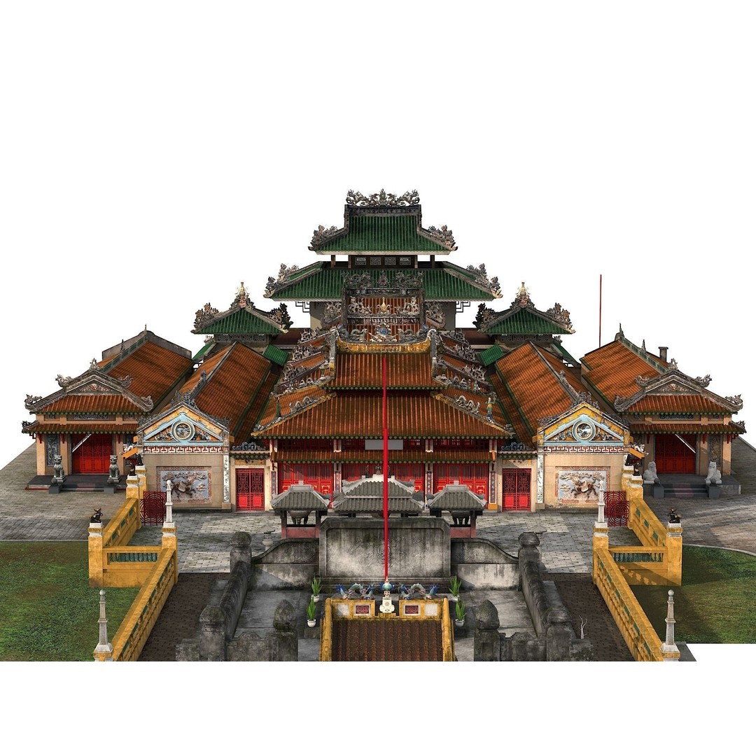 Ancient Temple 3D Model – Low Poly Architectural Asset, FBX - View 4
