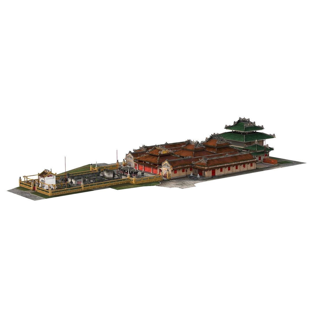 Ancient Temple 3D Model – Low Poly Architectural Asset, FBX - View 5