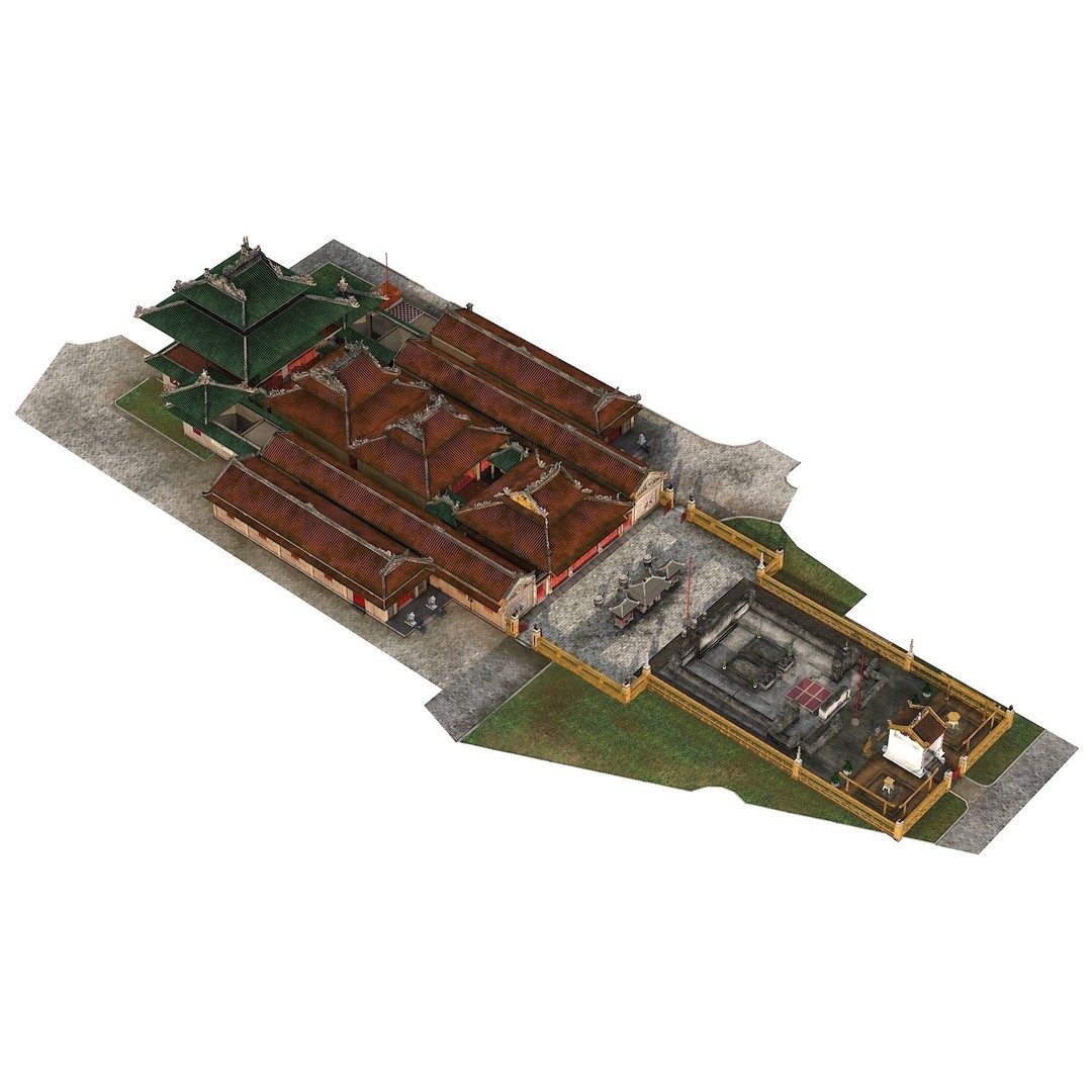 Ancient Temple 3D Model – Low Poly Architectural Asset, FBX - View 6