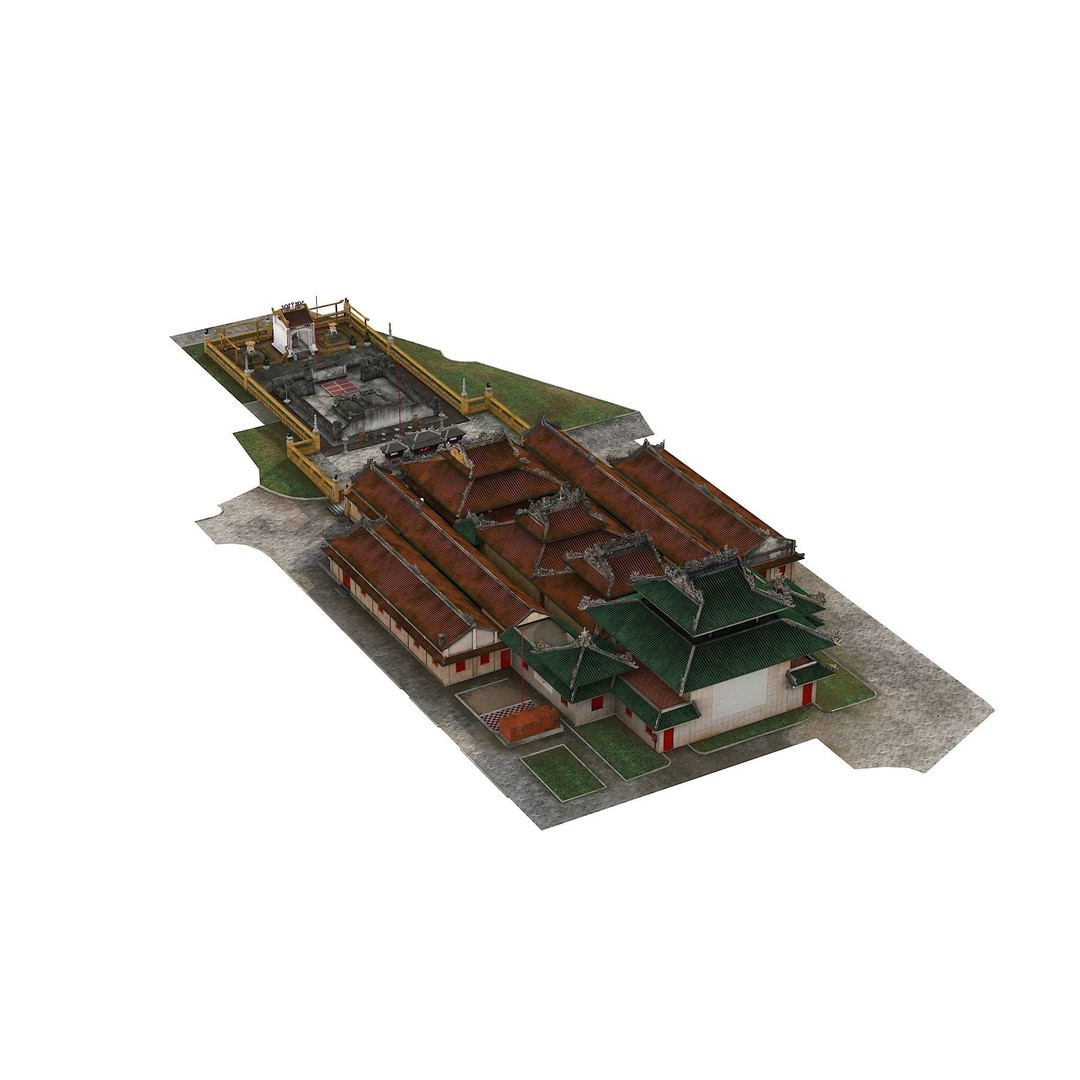 Ancient Temple 3D Model – Low Poly Architectural Asset, FBX - View 8