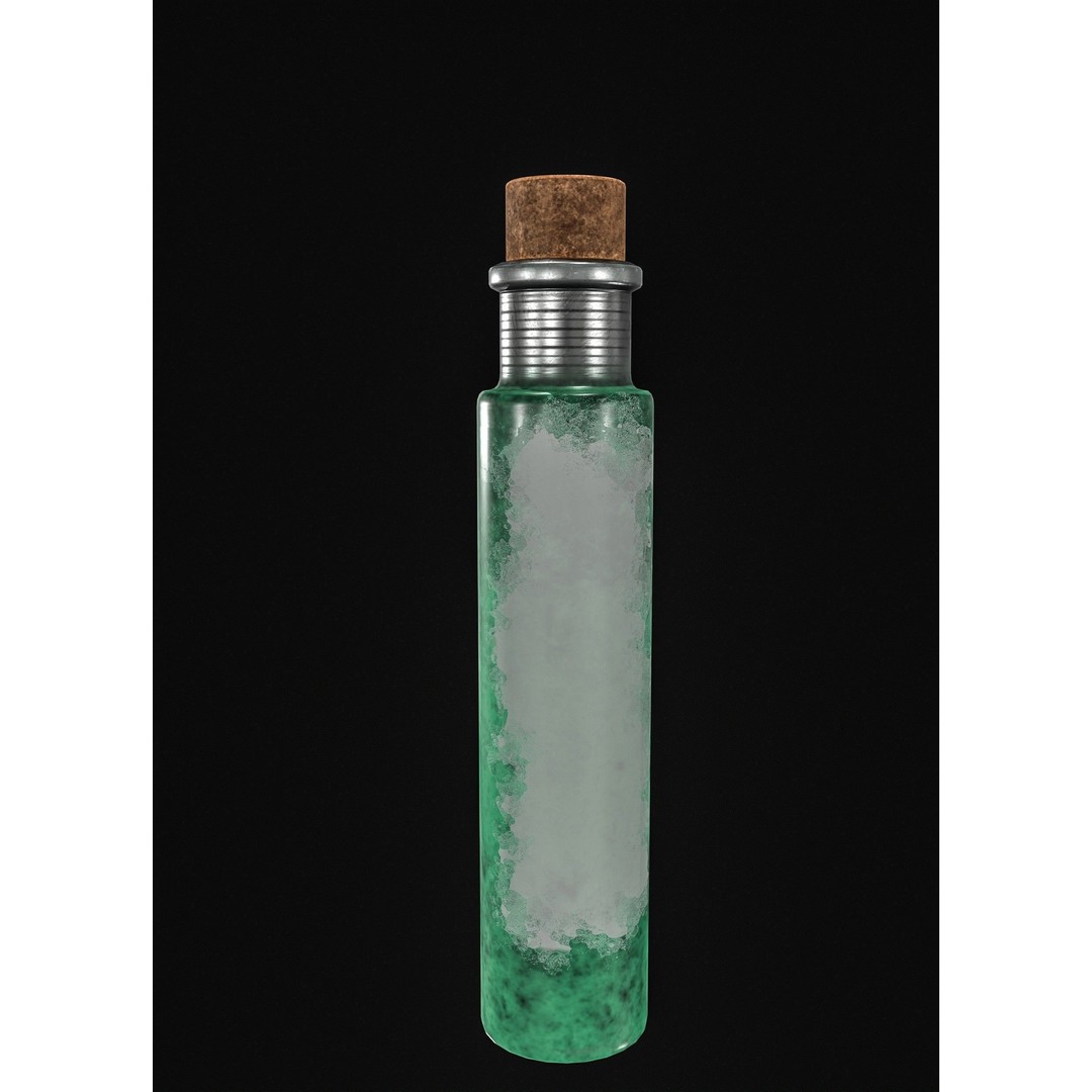 Vintage Medical Syringe 3D Model – Low Poly PBR Game Asset, FBX - View 9