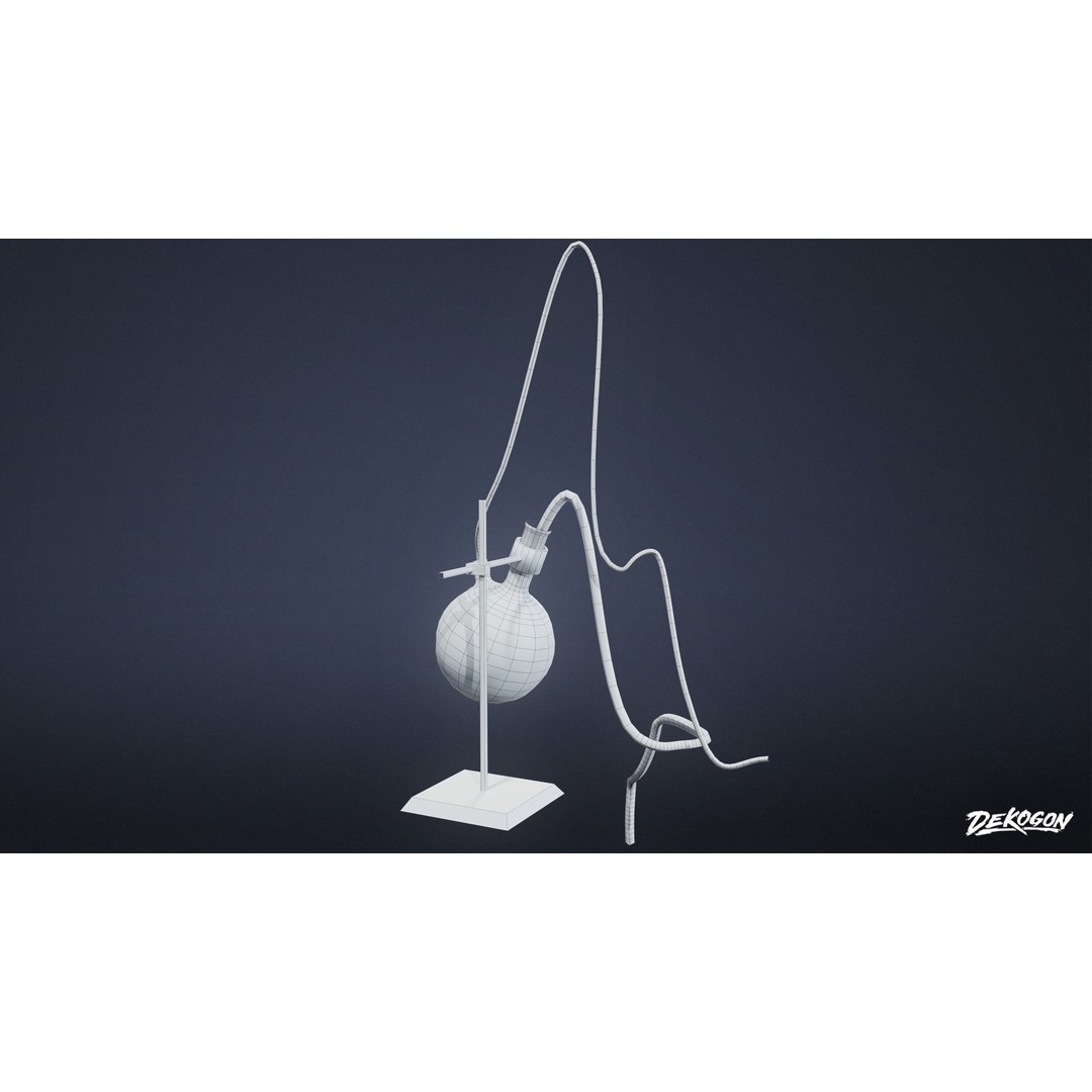 Lab Props 3D Model – Low Poly Game Asset, PBR Textures, FBX - View 3