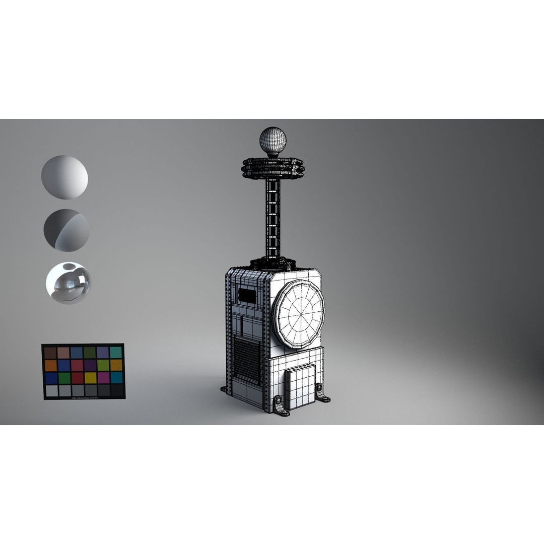 Tesla Coil 3D Model – Retro Industrial Machine, PBR Textures, FBX