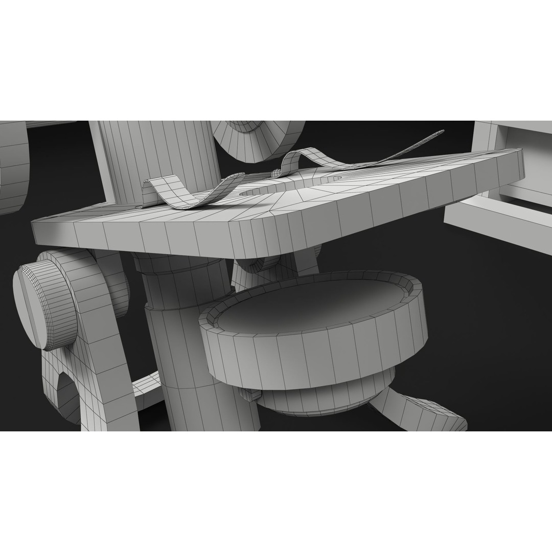 Victorian Microscope 3D Model – Low Poly PBR Asset for Archviz - View 12