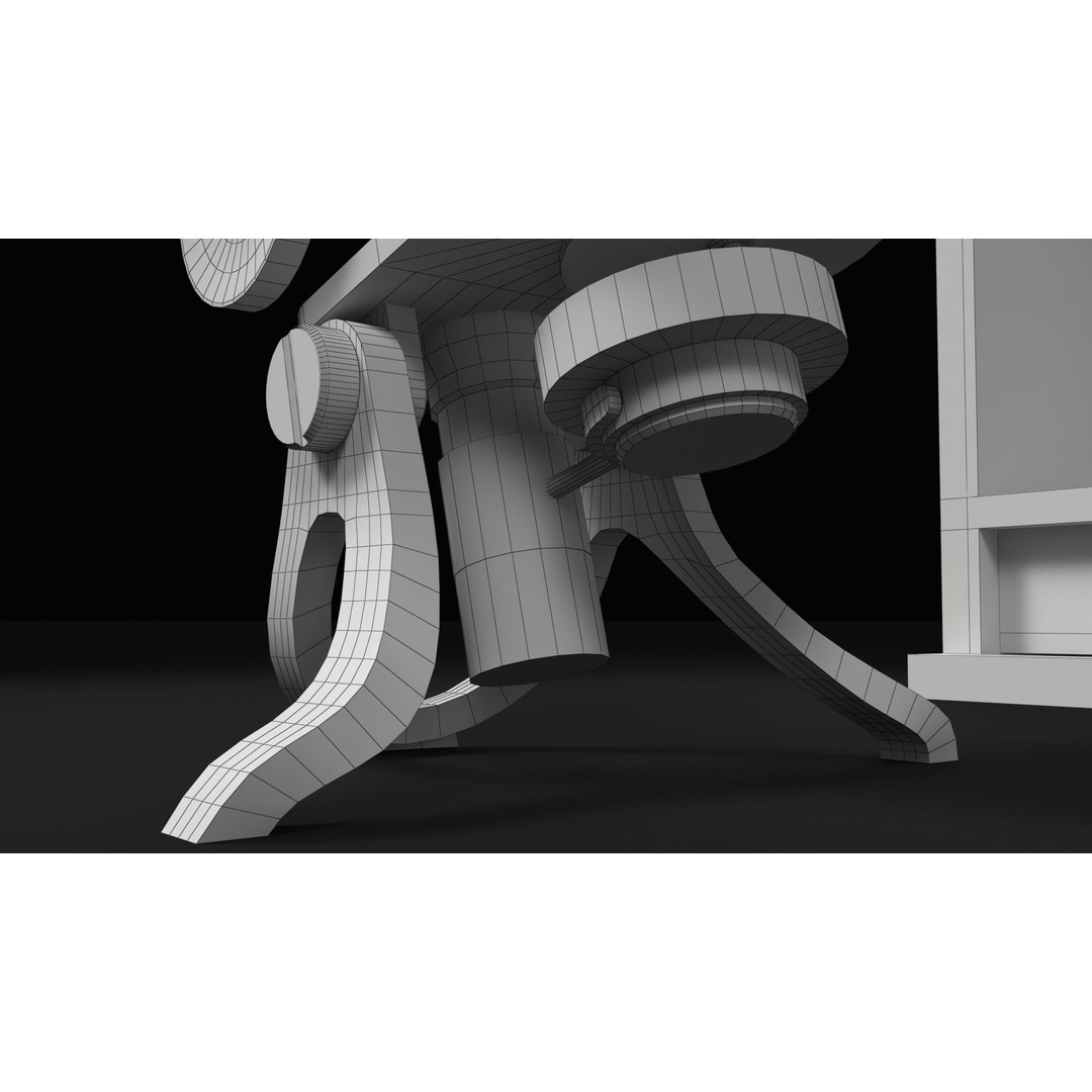 Victorian Microscope 3D Model – Low Poly PBR Asset for Archviz - View 15