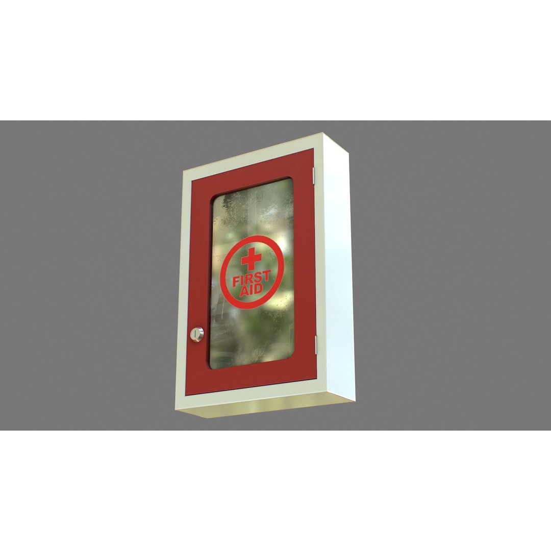 First Aid Box 3D Model – Low Poly Medical Asset, FBX, OBJ - View 12