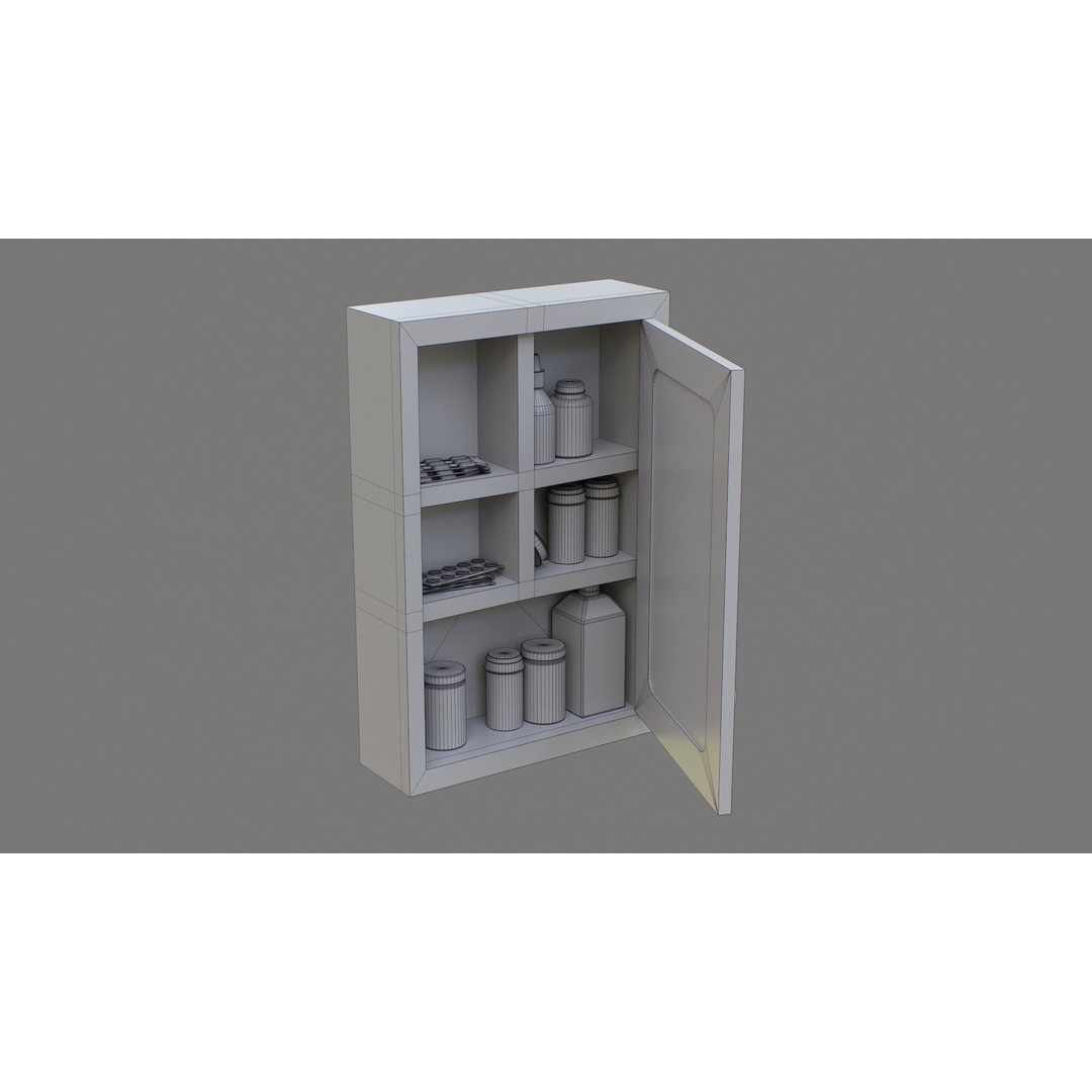First Aid Box 3D Model – Low Poly Medical Asset, FBX, OBJ - View 18