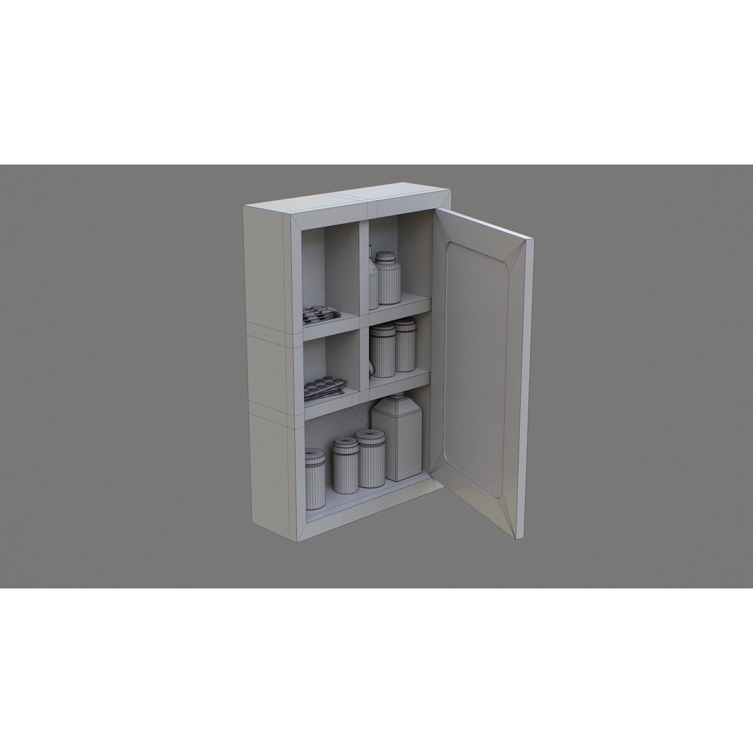 First Aid Box 3D Model – Low Poly Medical Asset, FBX, OBJ - View 22