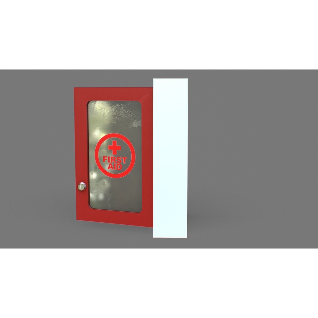 First Aid Box 3D Model – Low Poly Medical Asset, FBX, OBJ - View 8