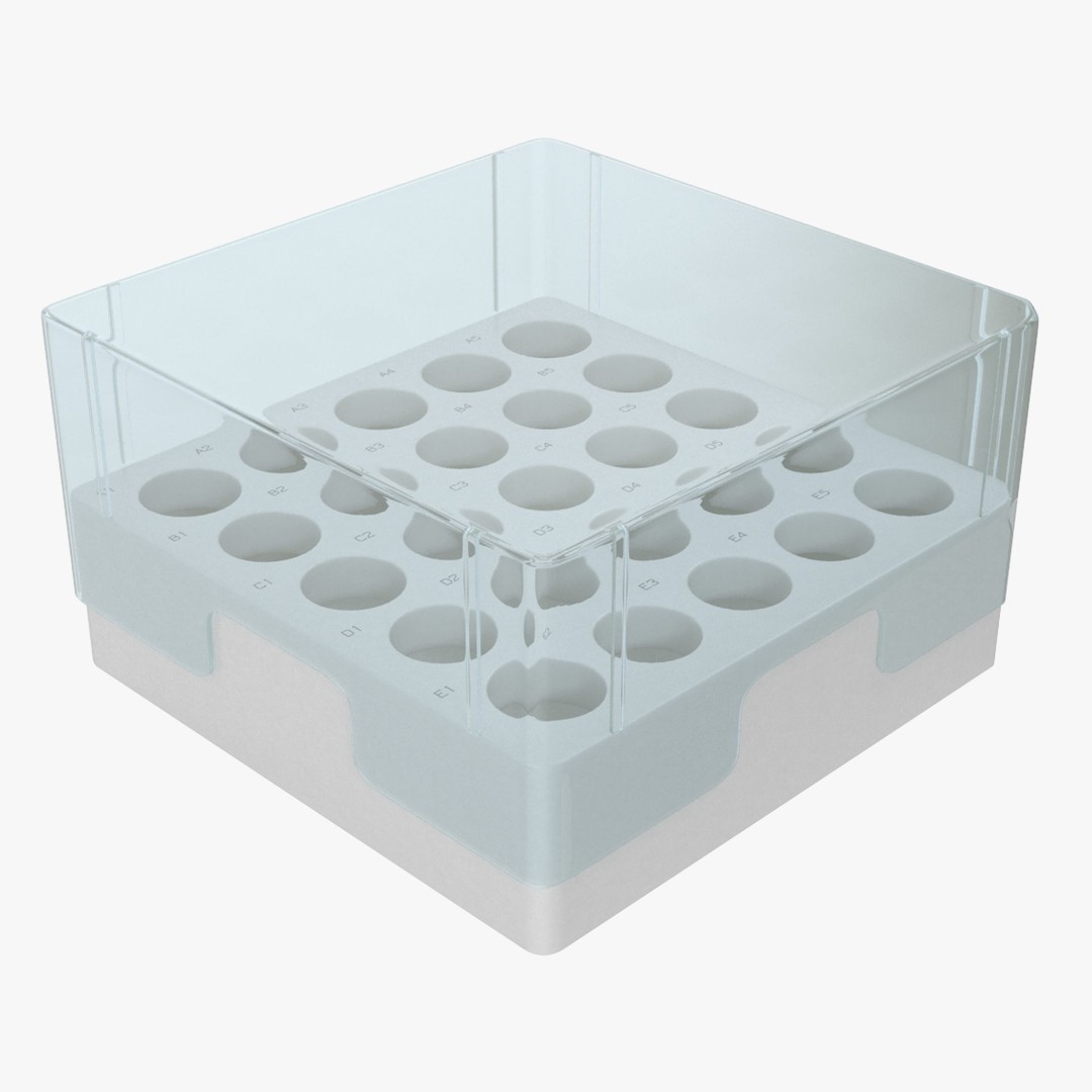 Eppendorf Storage Box 3D Model – Low Poly PBR Asset, FBX, OBJ - View 10