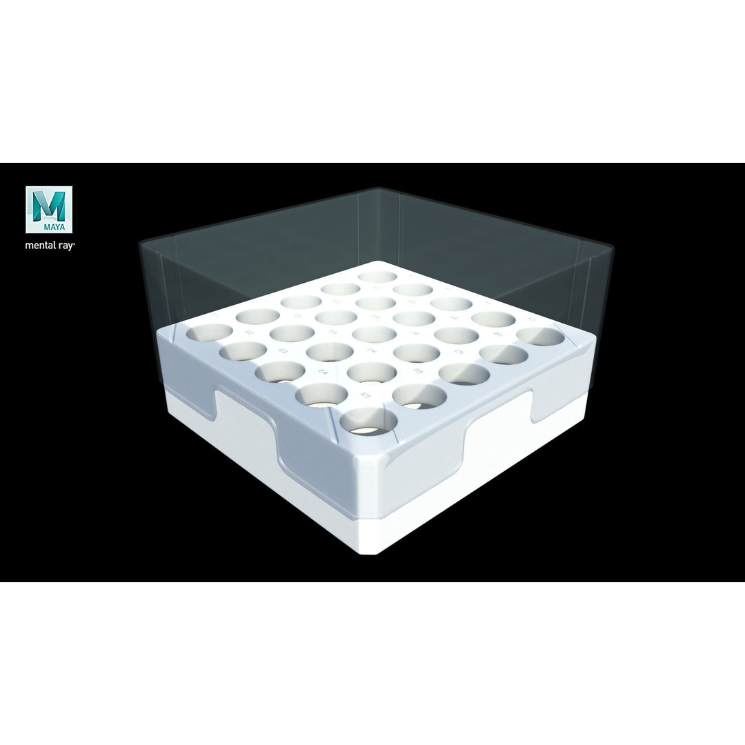 Eppendorf Storage Box 3D Model – Low Poly PBR Asset, FBX, OBJ - View 14