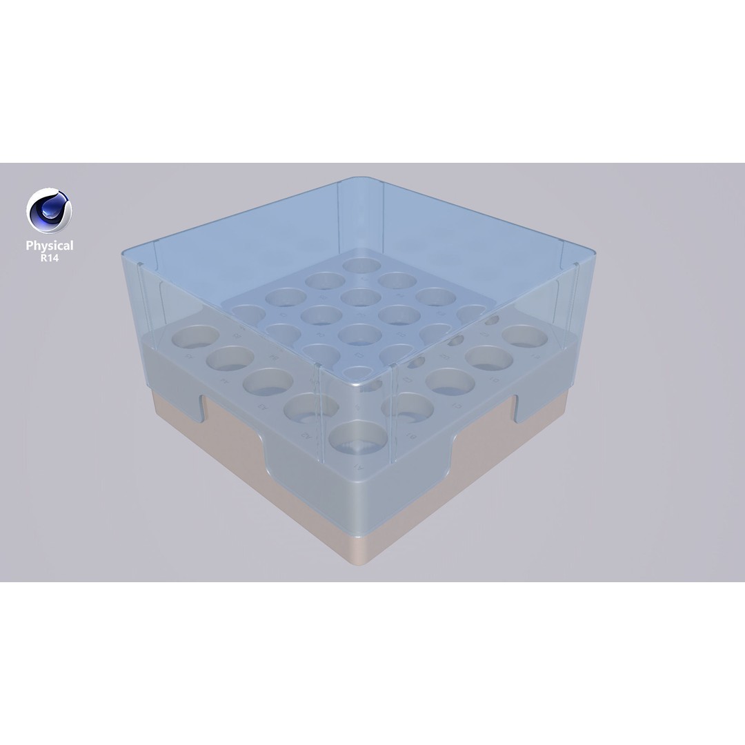 Eppendorf Storage Box 3D Model – Low Poly PBR Asset, FBX, OBJ - View 16