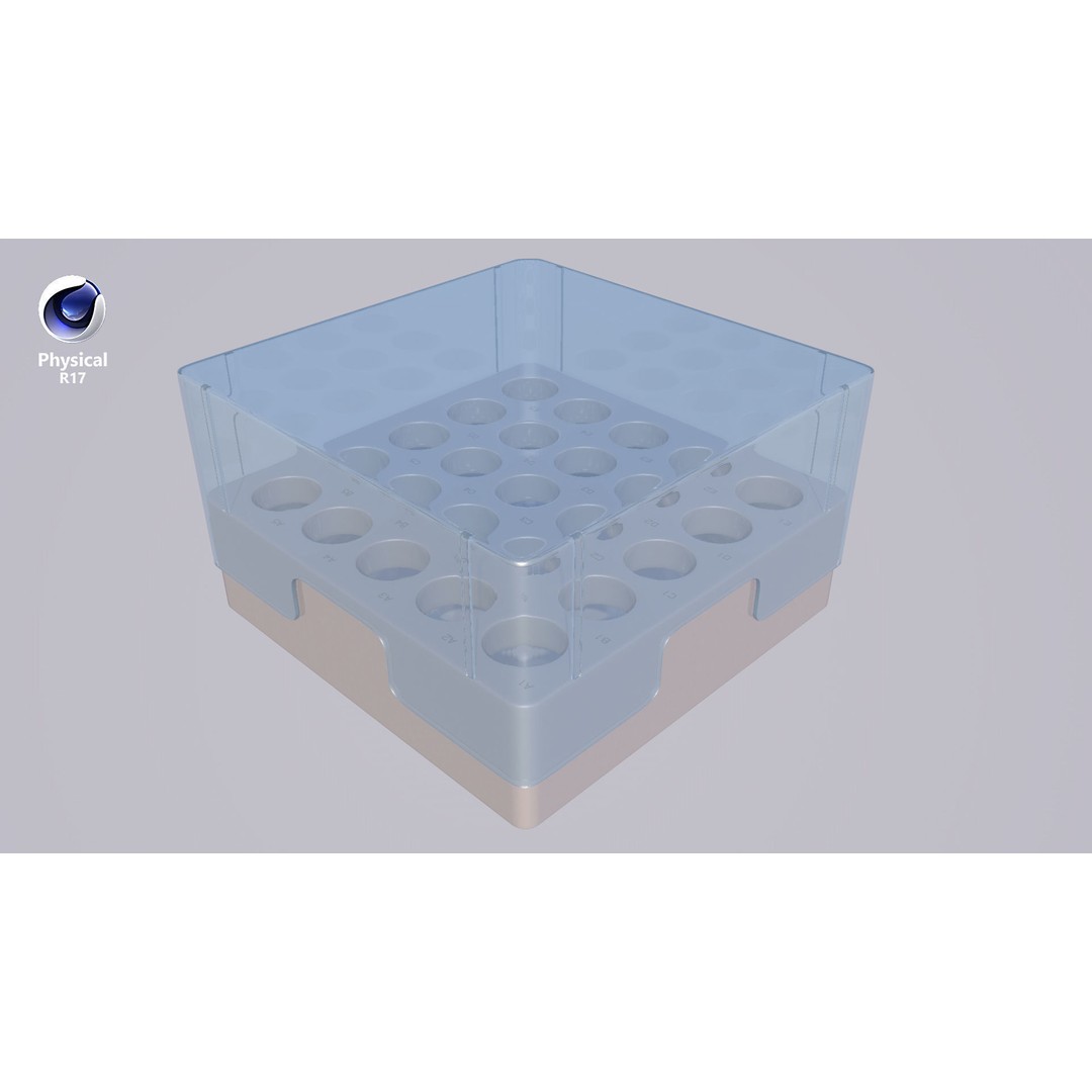 Eppendorf Storage Box 3D Model – Low Poly PBR Asset, FBX, OBJ - View 17