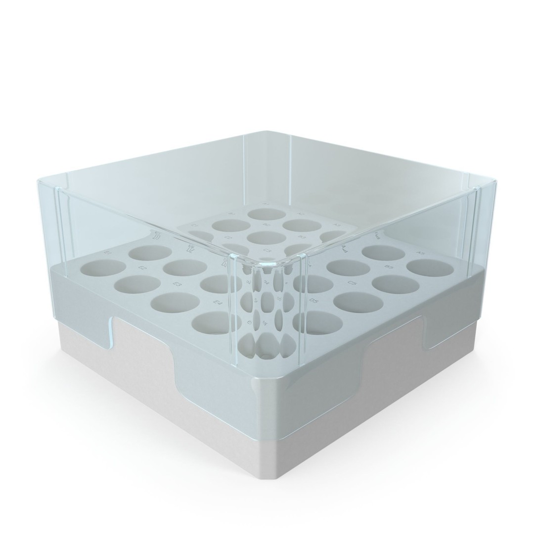 Eppendorf Storage Box 3D Model – Low Poly PBR Asset, FBX, OBJ - View 4