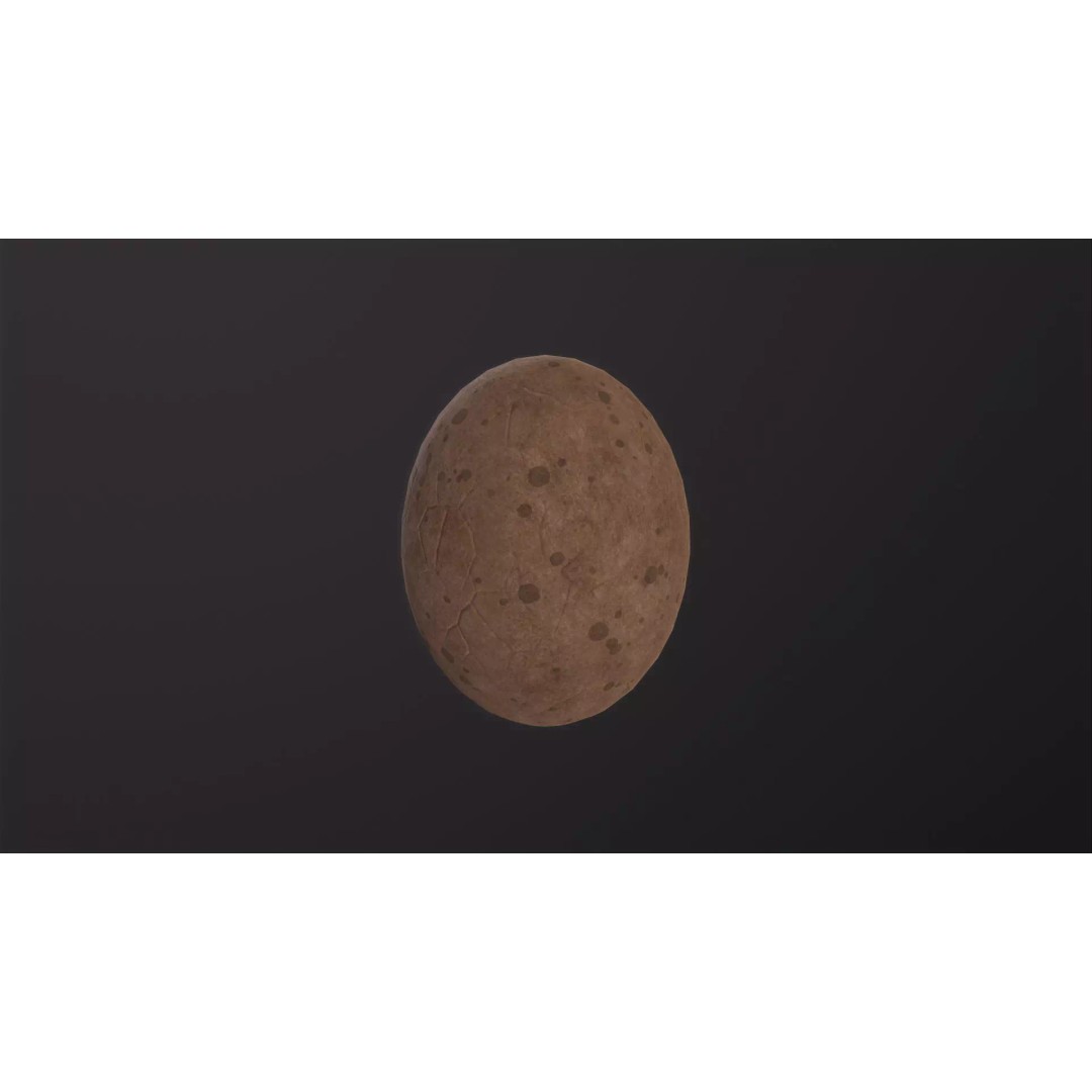 Dinosaur Egg 3D Model – Low Poly Game Ready Asset, FBX, OBJ, Blender - View 2