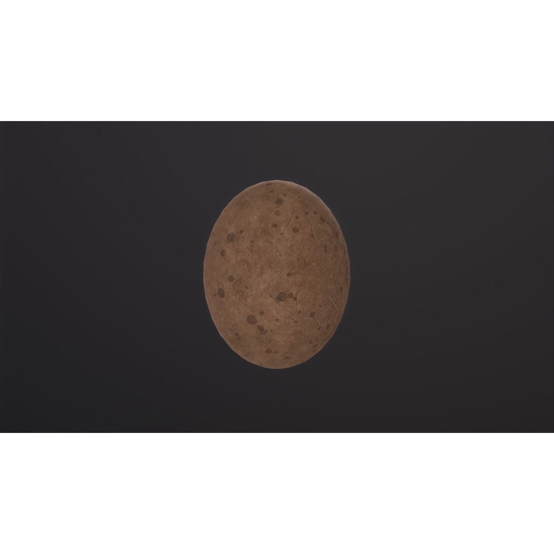 Dinosaur Egg 3D Model – Low Poly Game Ready Asset, FBX, OBJ, Blender - View 3