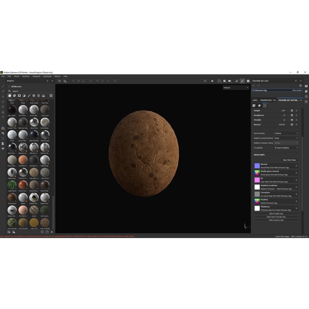 Dinosaur Egg 3D Model – Low Poly Game Ready Asset, FBX, OBJ, Blender - View 8