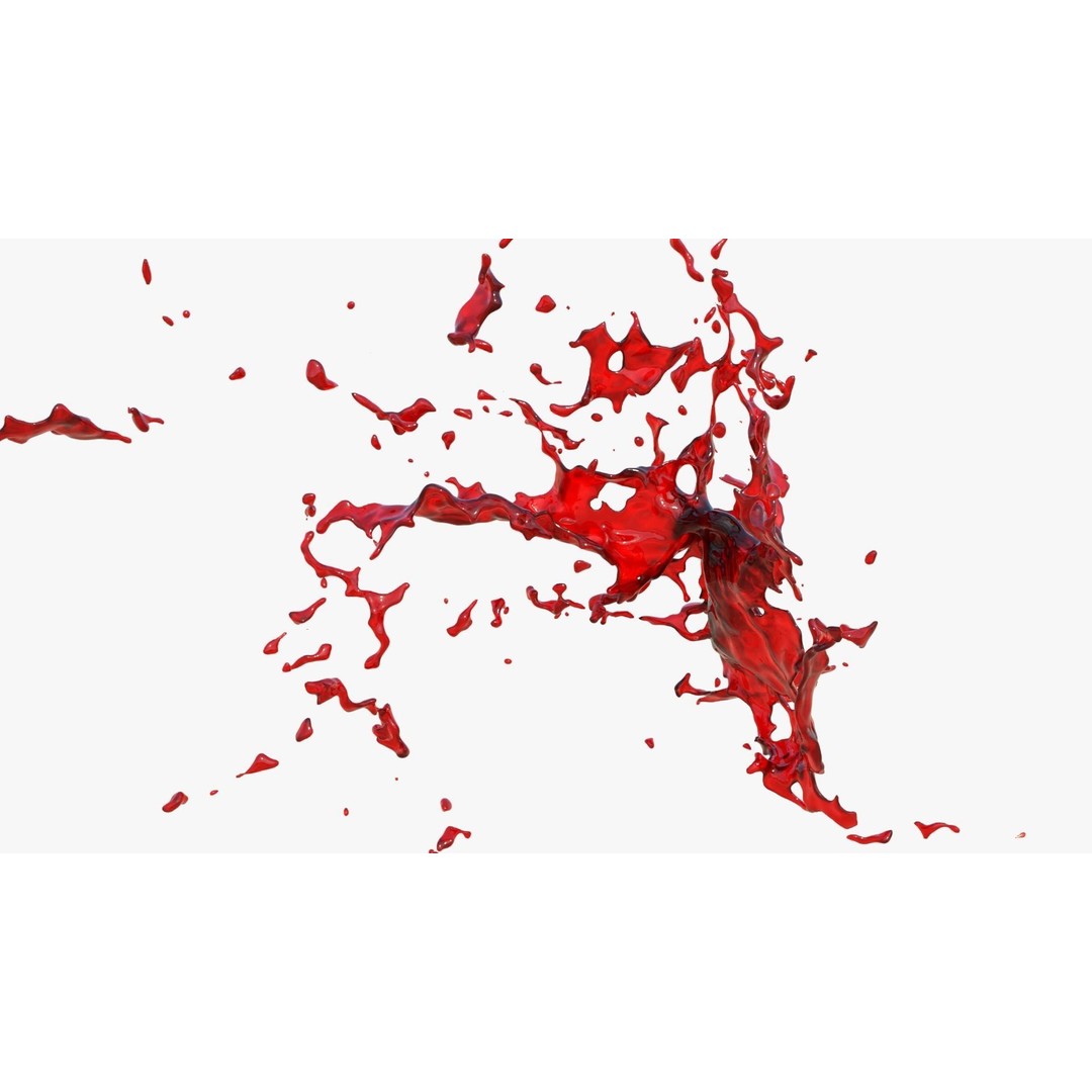Animated Blood Burst 3D Model – VFX Simulation for Blender - View 10
