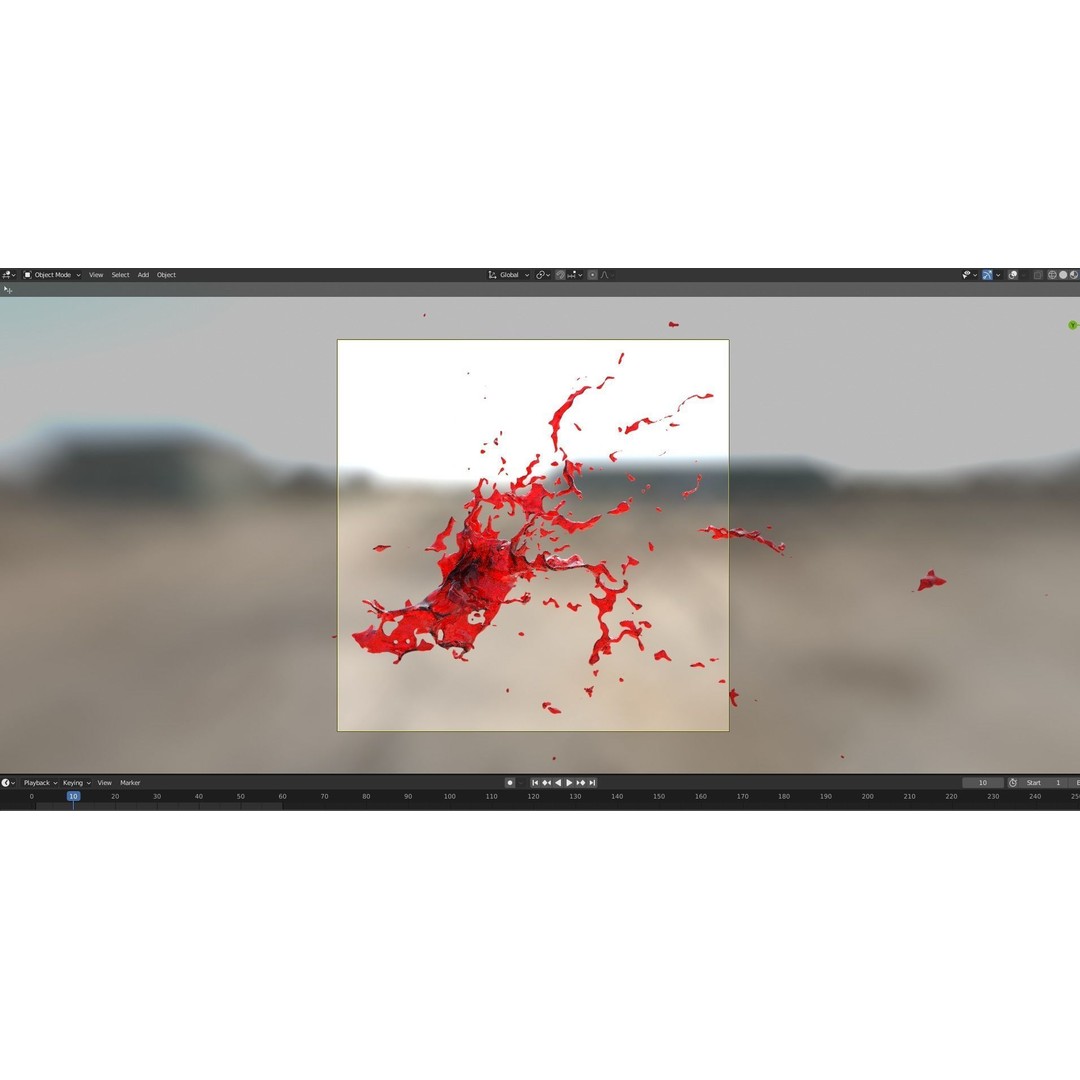 Animated Blood Burst 3D Model – VFX Simulation for Blender - View 11
