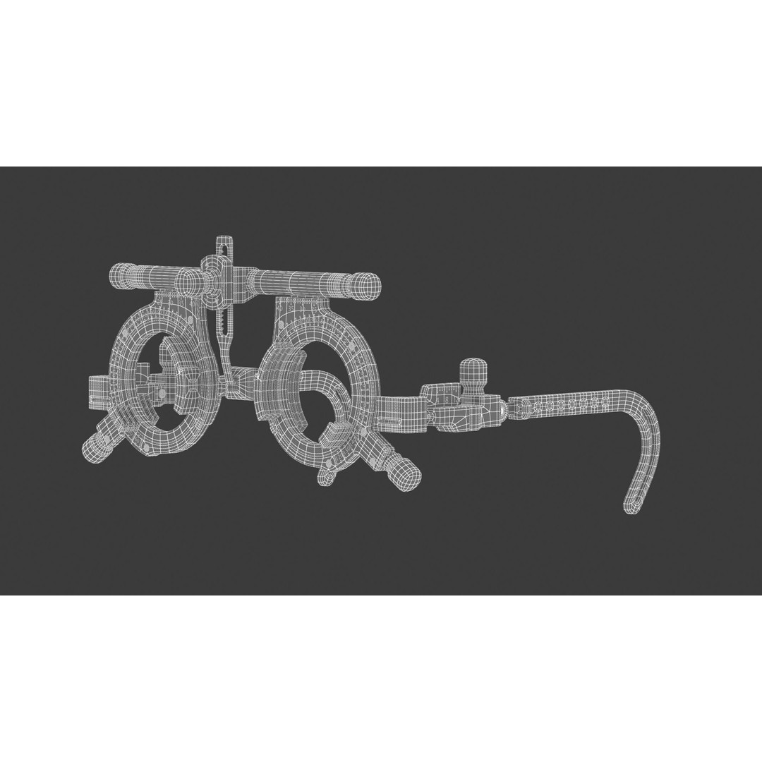Medical Trial Frame 3D Model – High Quality Optometry Equipment, FBX - View 12