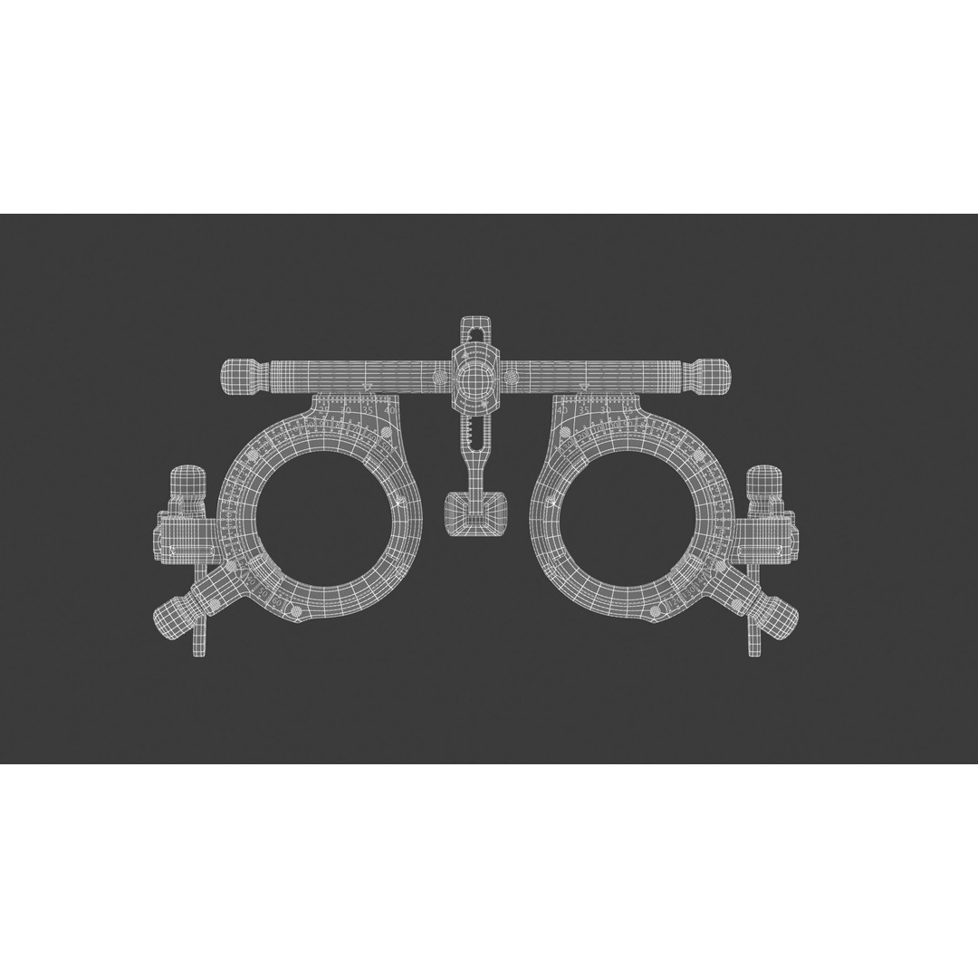 Medical Trial Frame 3D Model – High Quality Optometry Equipment, FBX - View 13
