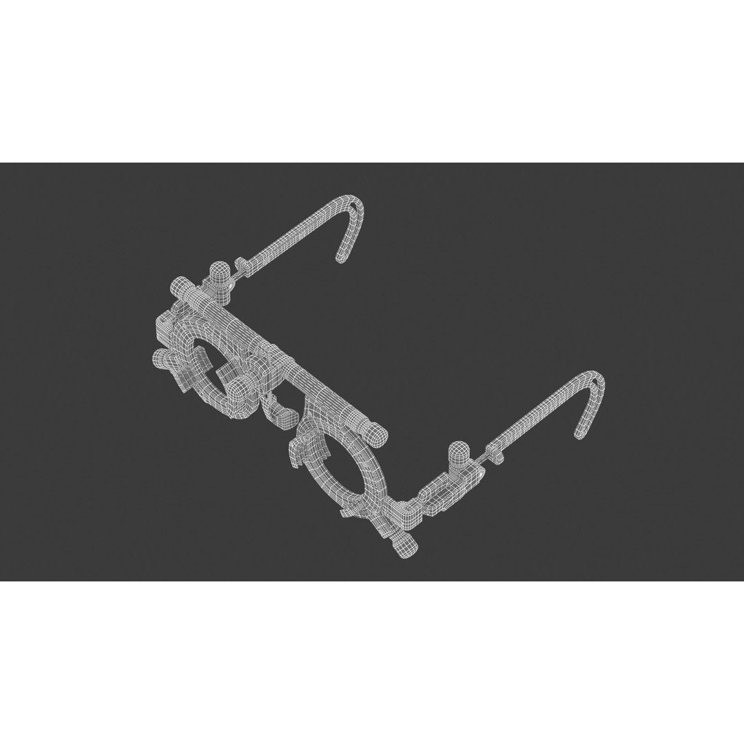 Medical Trial Frame 3D Model – High Quality Optometry Equipment, FBX - View 20