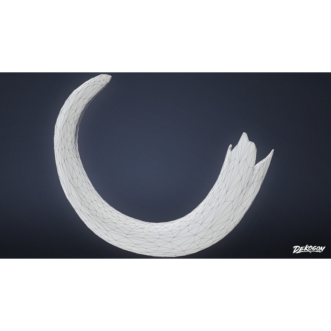 Mammoth Tusk 3D Model – Low Poly Game Asset, FBX, PBR Textures - View 10