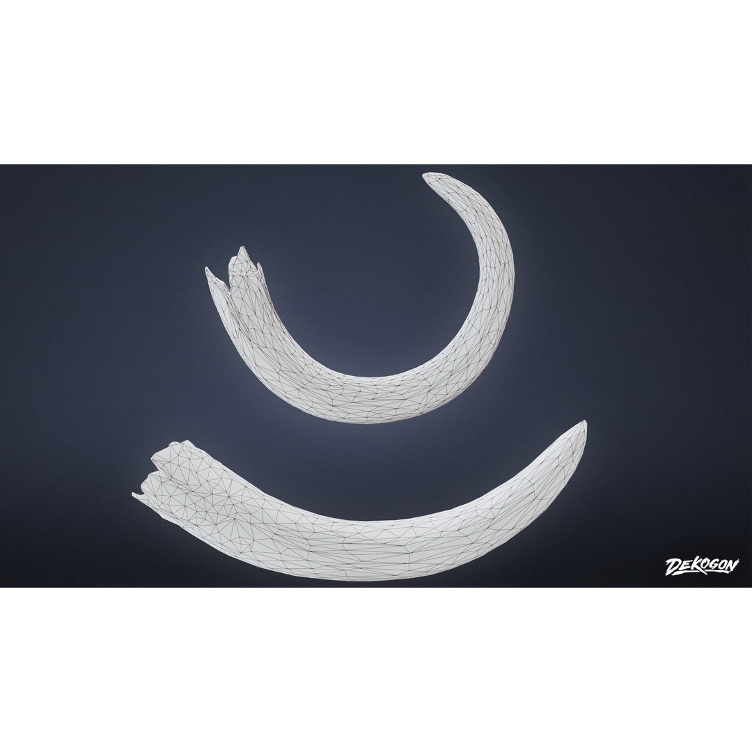 Mammoth Tusk 3D Model – Low Poly Game Asset, FBX, PBR Textures - View 9