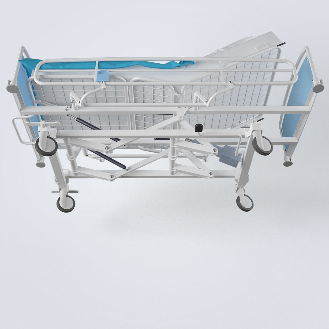 Hospital Bed 3D Model – High Poly Medical Equipment, FBX, OBJ - View 11
