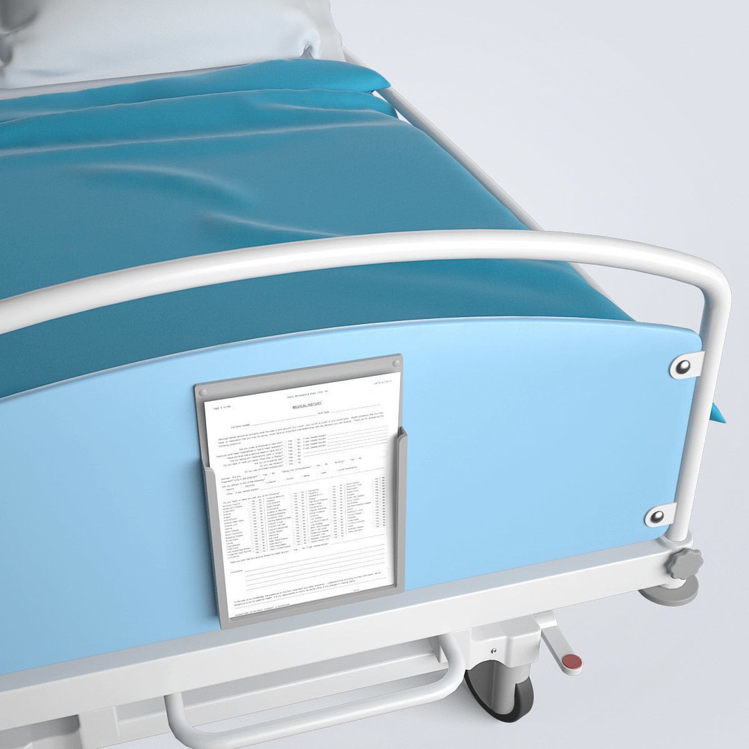 Hospital Bed 3D Model – High Poly Medical Equipment, FBX, OBJ - View 16
