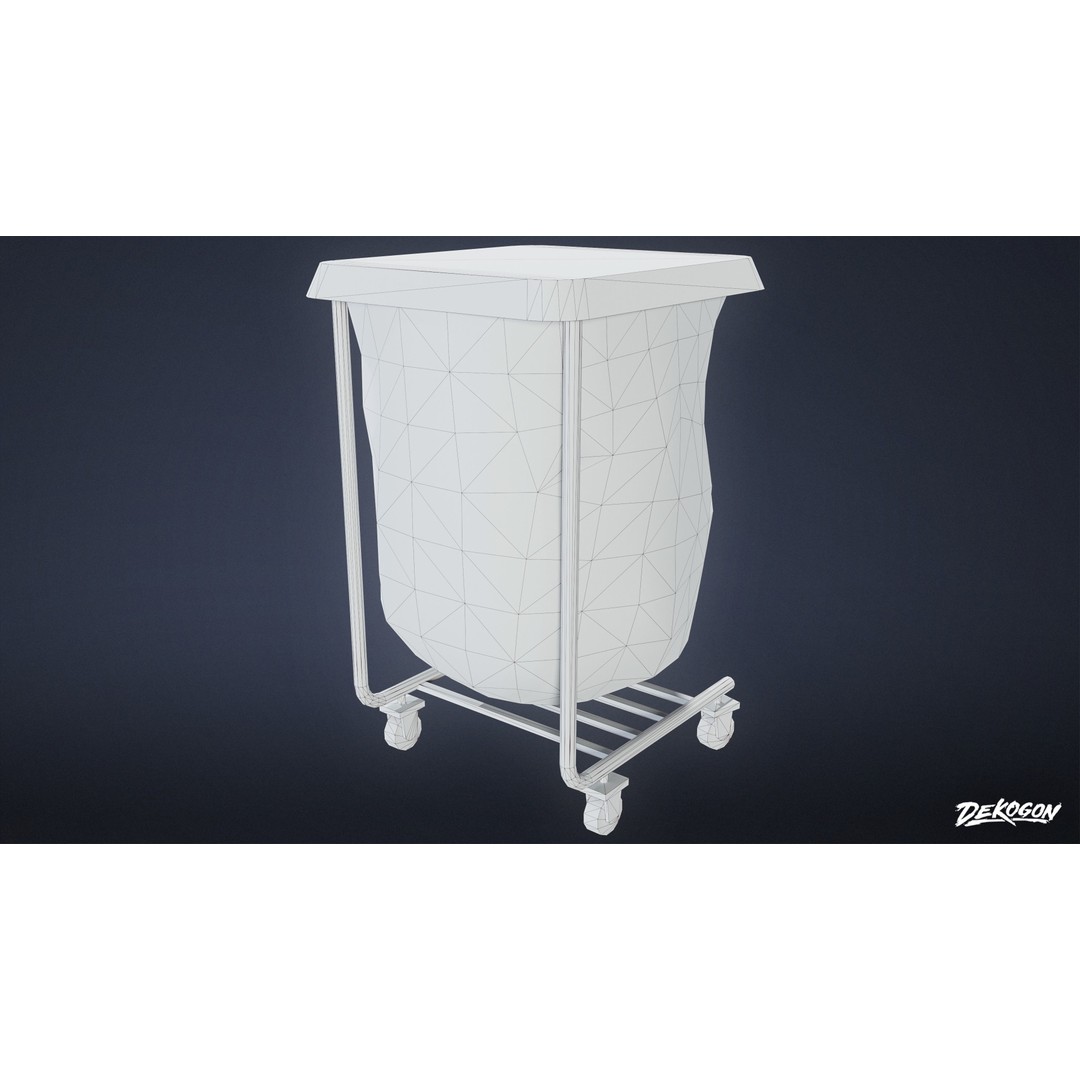 Hospital Disposal Stand 3D Model – Low Poly Game Asset, FBX - View 10