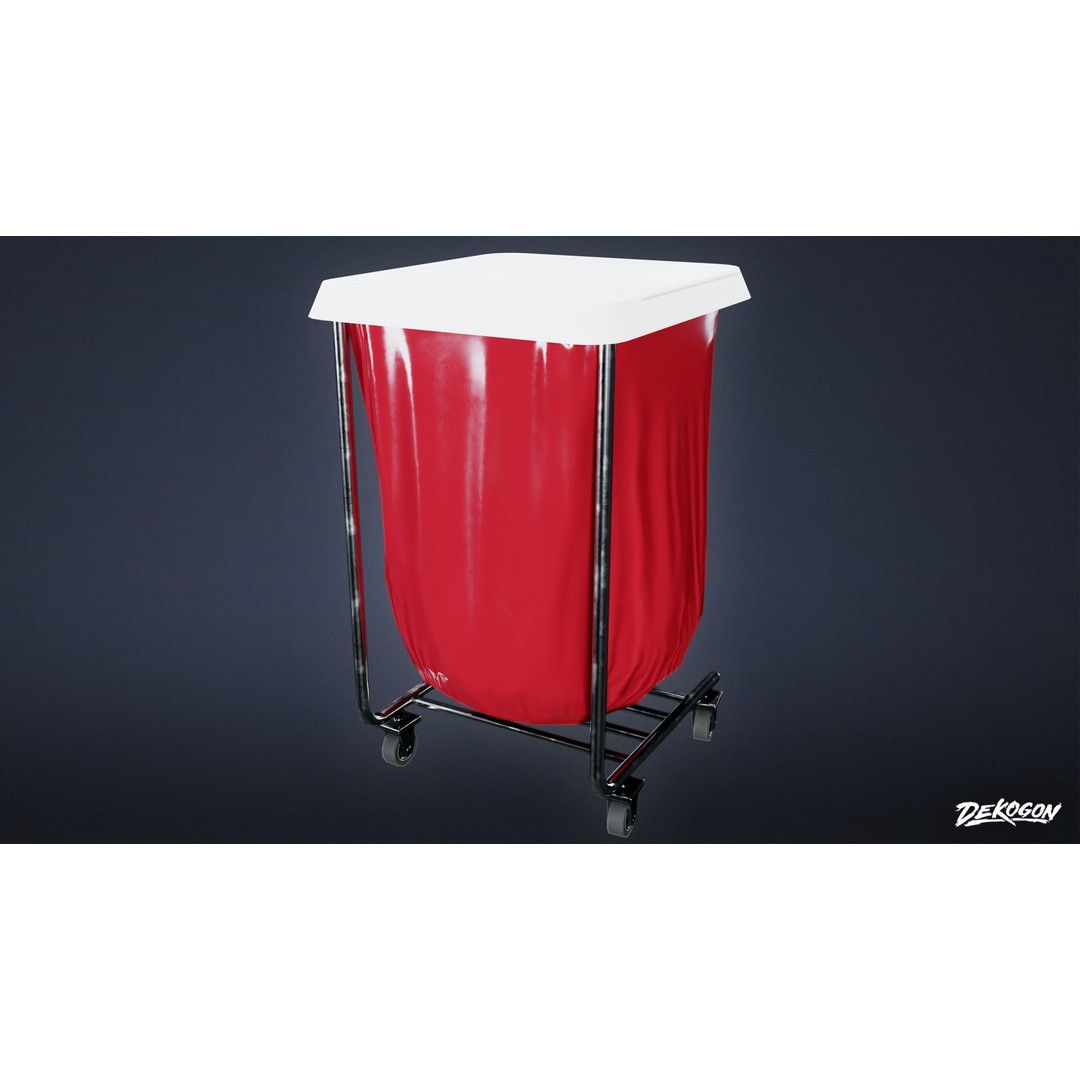 Hospital Disposal Stand 3D Model – Low Poly Game Asset, FBX - View 5