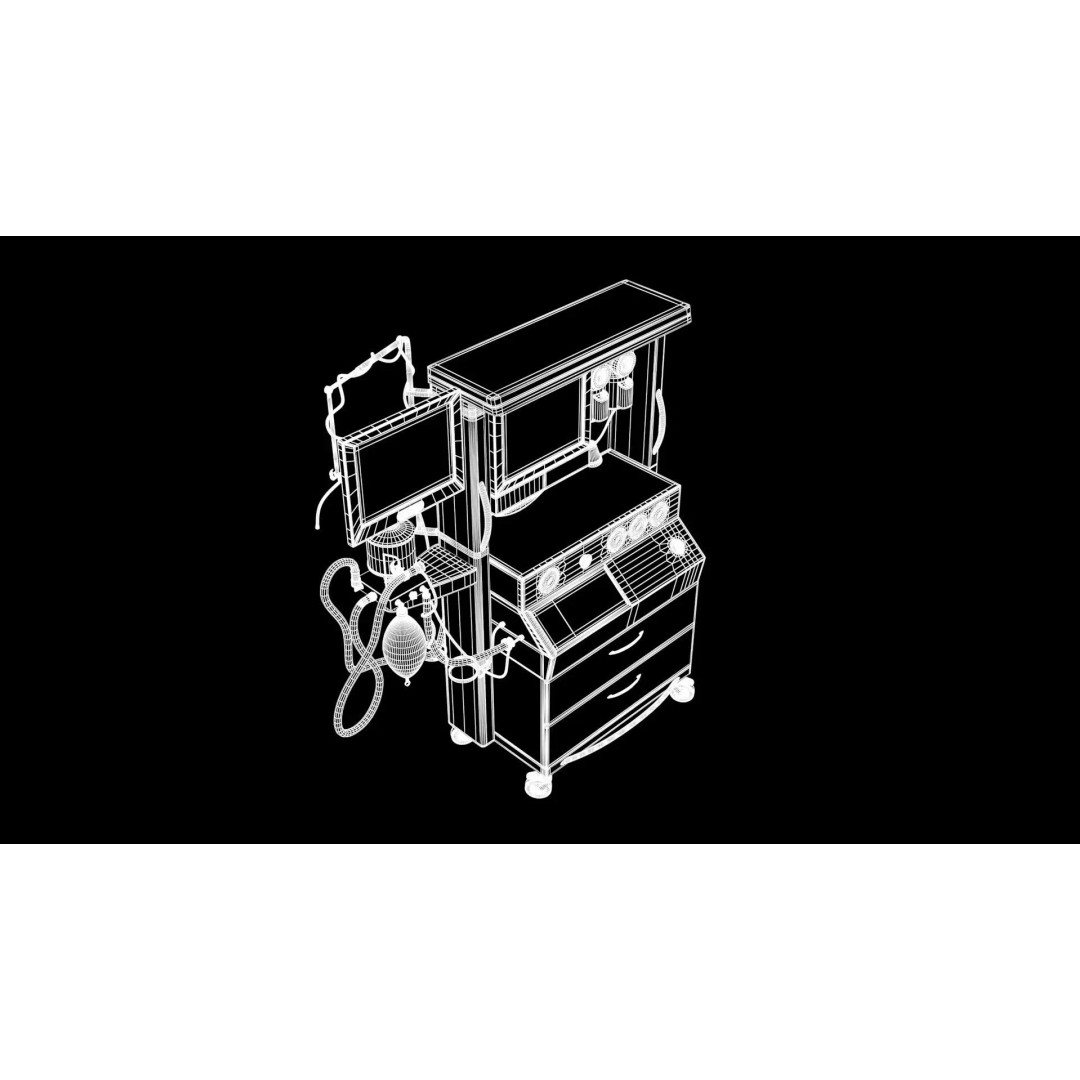 Medical Narcosis Device 3D Model – PBR Textured, FBX, Ready to Render