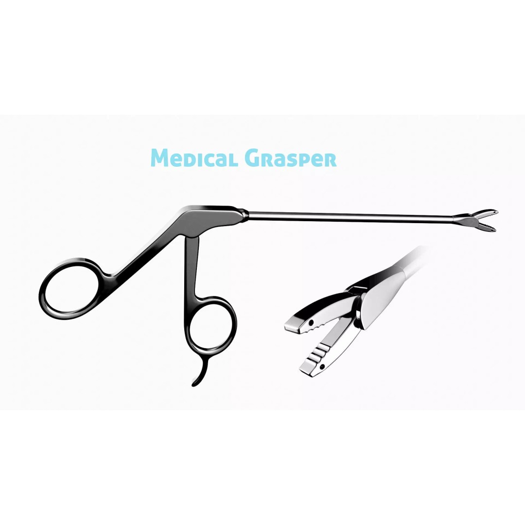 Medical Grasper 3D Model – High Poly Surgical Tool, FBX - View 2