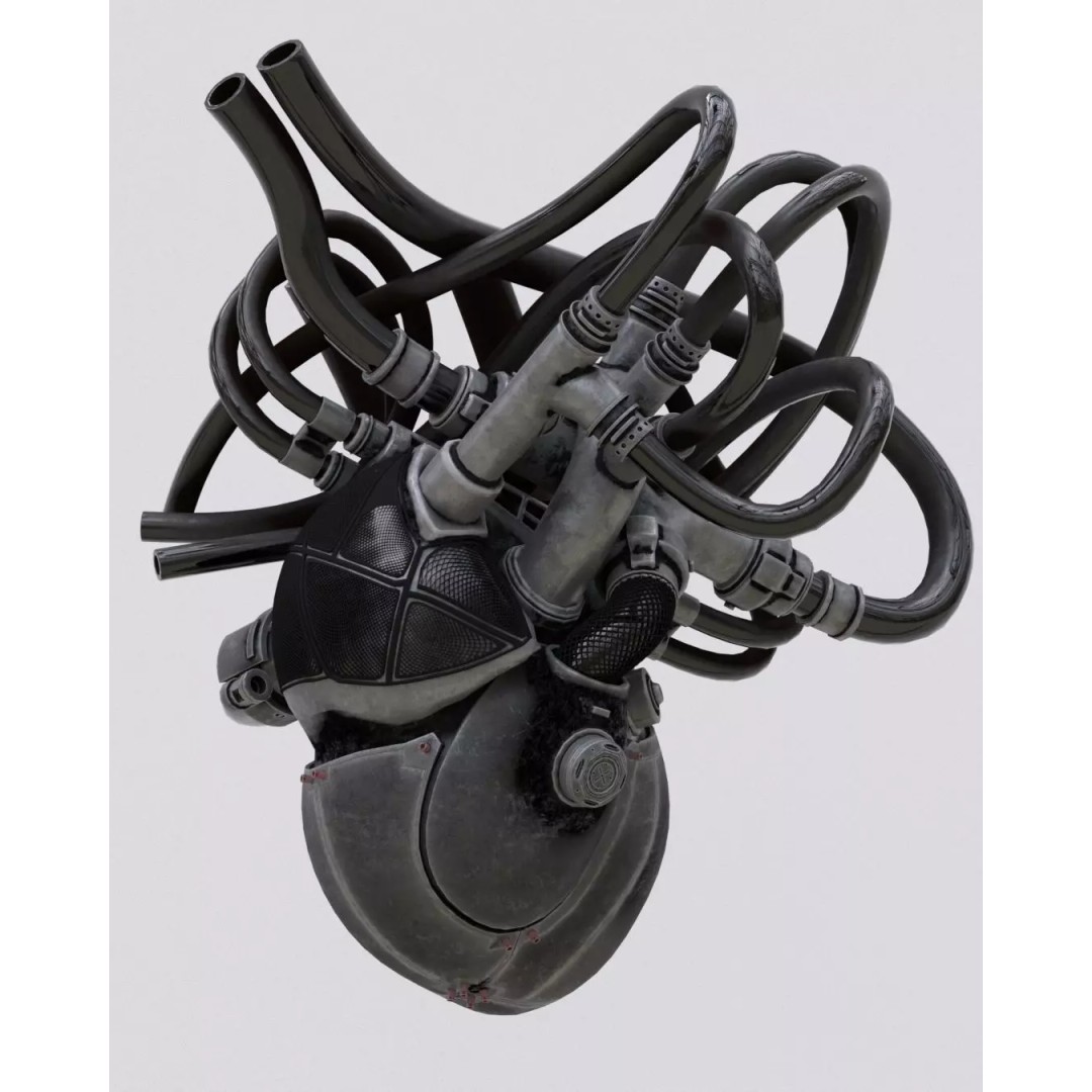 Mechanical Heart 3D Model – High-Quality Sci-Fi Asset, FBX - View 3