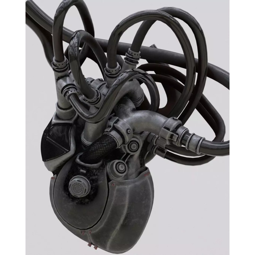 Mechanical Heart 3D Model – High-Quality Sci-Fi Asset, FBX - View 5