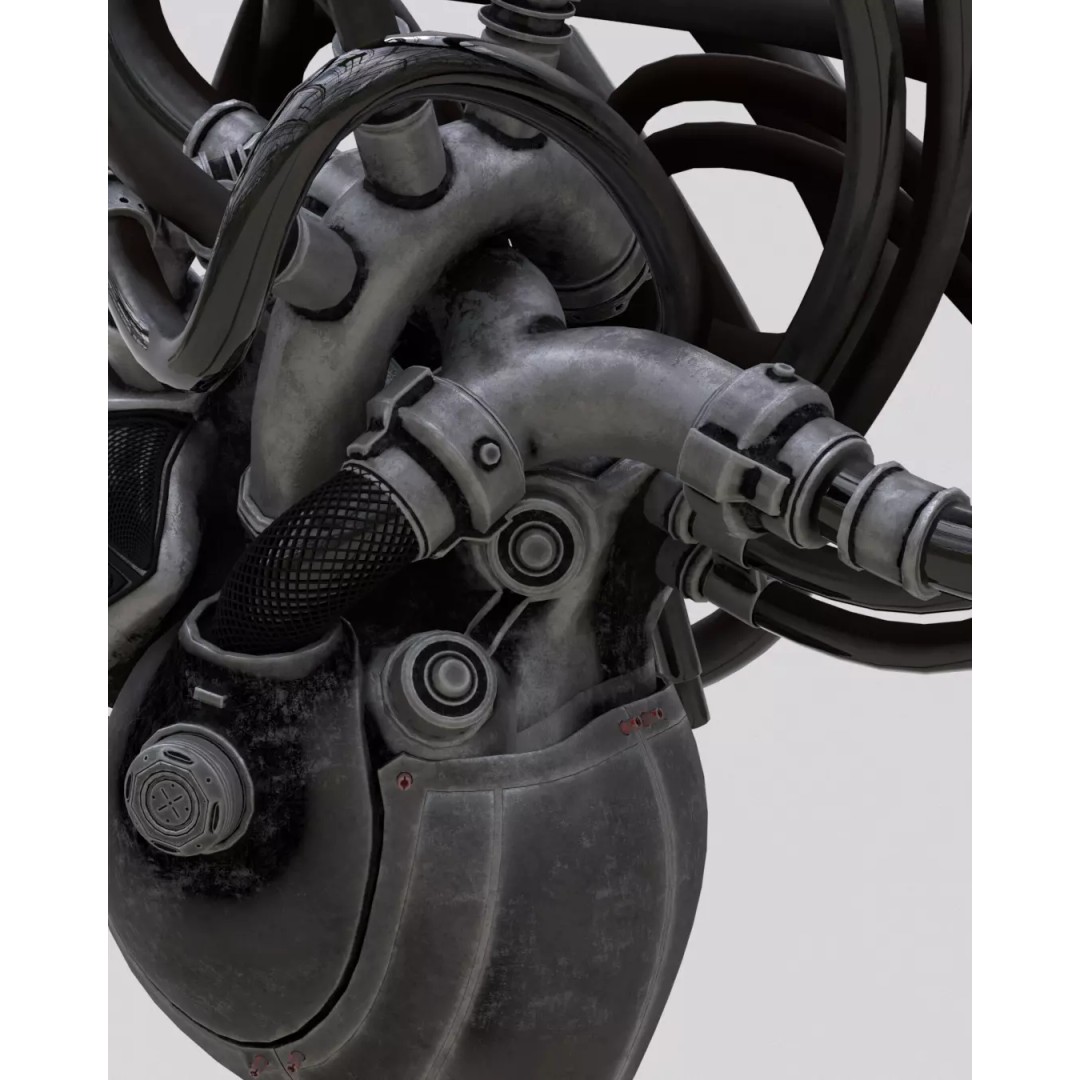 Mechanical Heart 3D Model – High-Quality Sci-Fi Asset, FBX - View 7