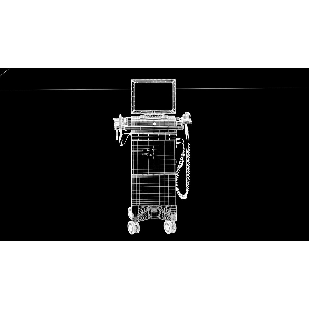 Medical Mobile Workbench 3D Model – Detailed Textured Scene, FBX