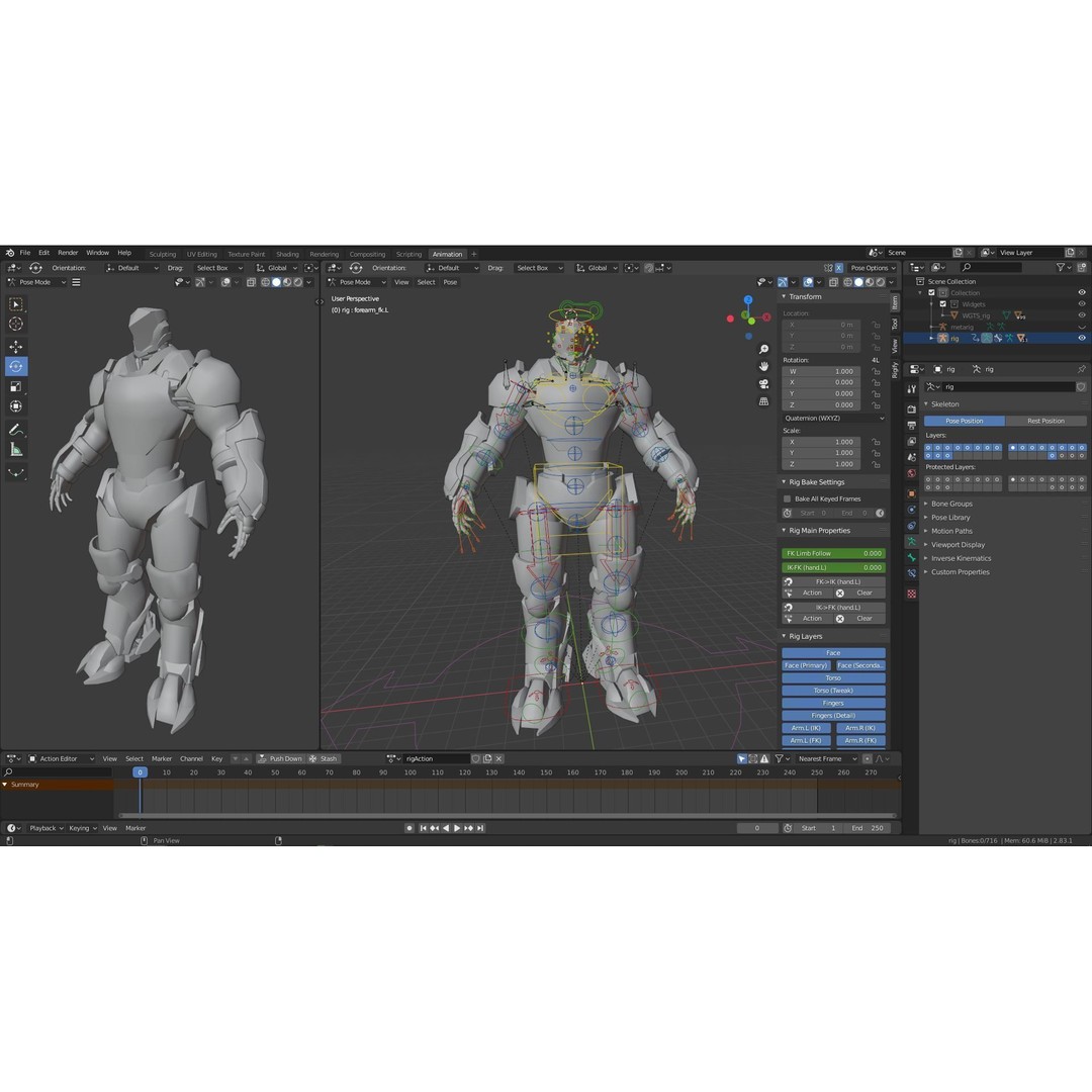 Low Poly Robot 3D Model – Sci-Fi Character, Rigged, PBR, FBX - View 18