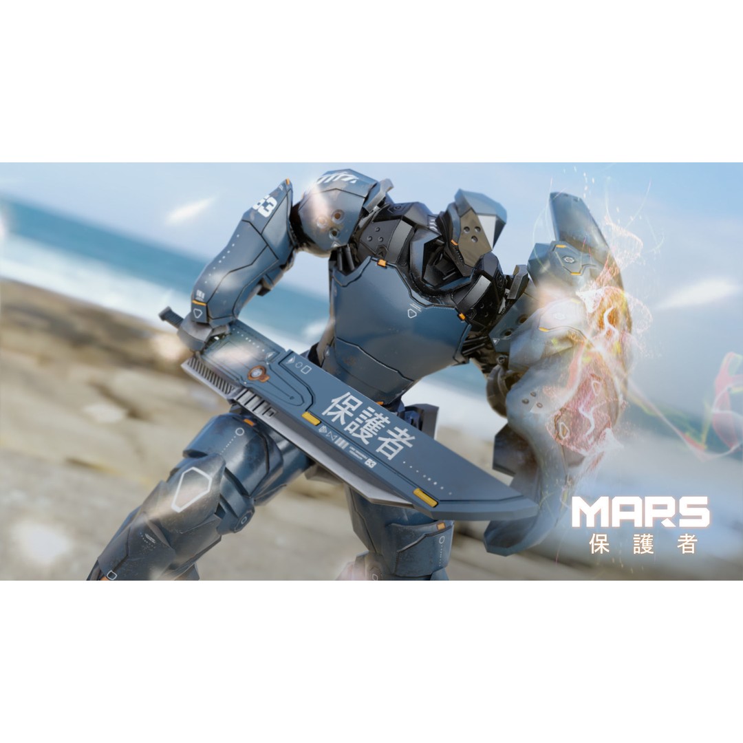 Low Poly Robot 3D Model – Sci-Fi Character, Rigged, PBR, FBX - View 3
