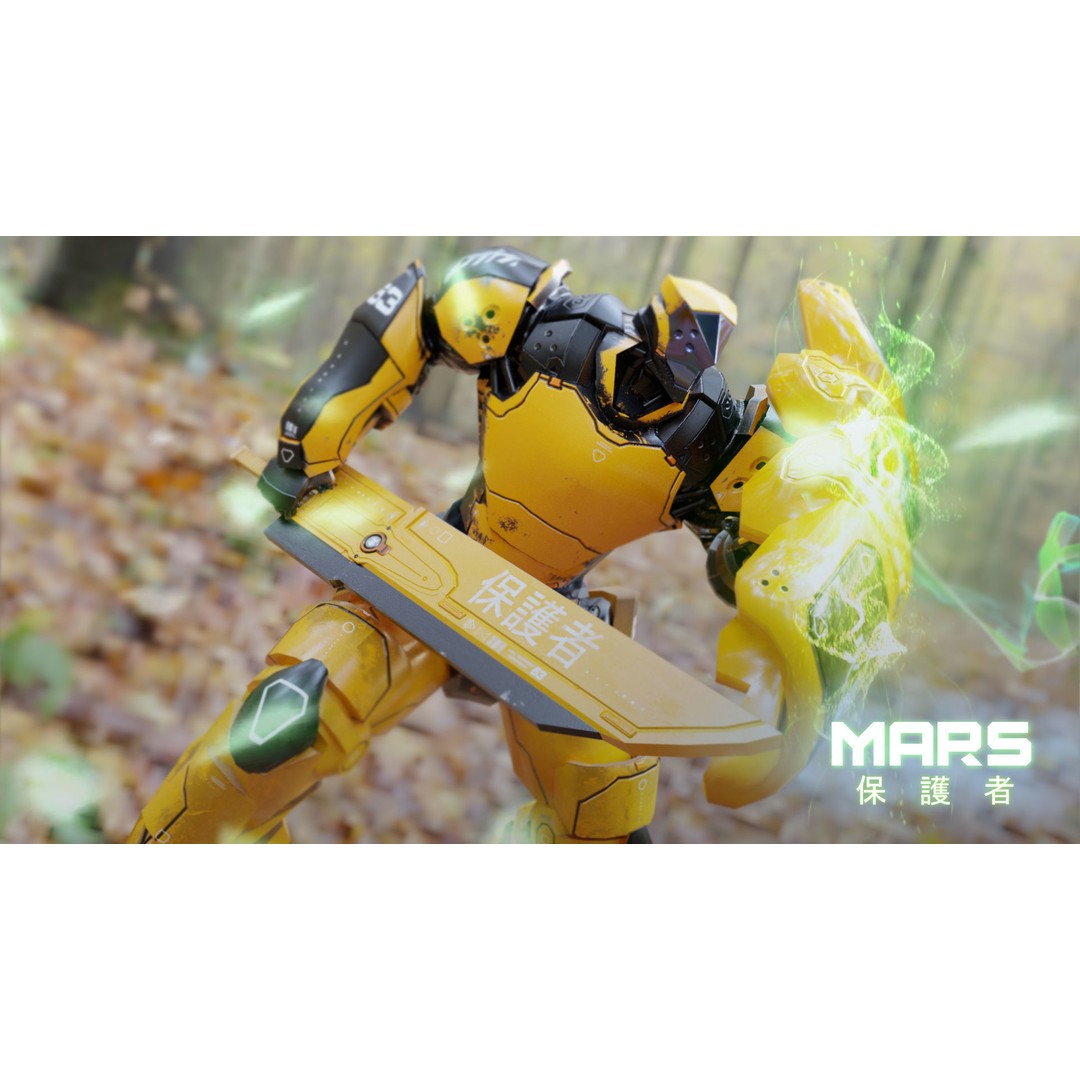 Low Poly Robot 3D Model – Sci-Fi Character, Rigged, PBR, FBX - View 4
