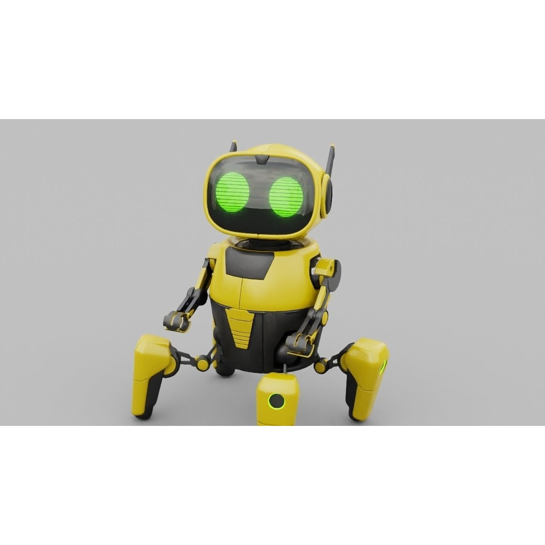 Toy Robot 3D Model – Rigged Animated Character, FBX & OBJ - View 10