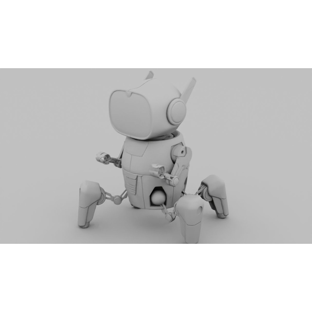 Toy Robot 3D Model – Rigged Animated Character, FBX & OBJ - View 12
