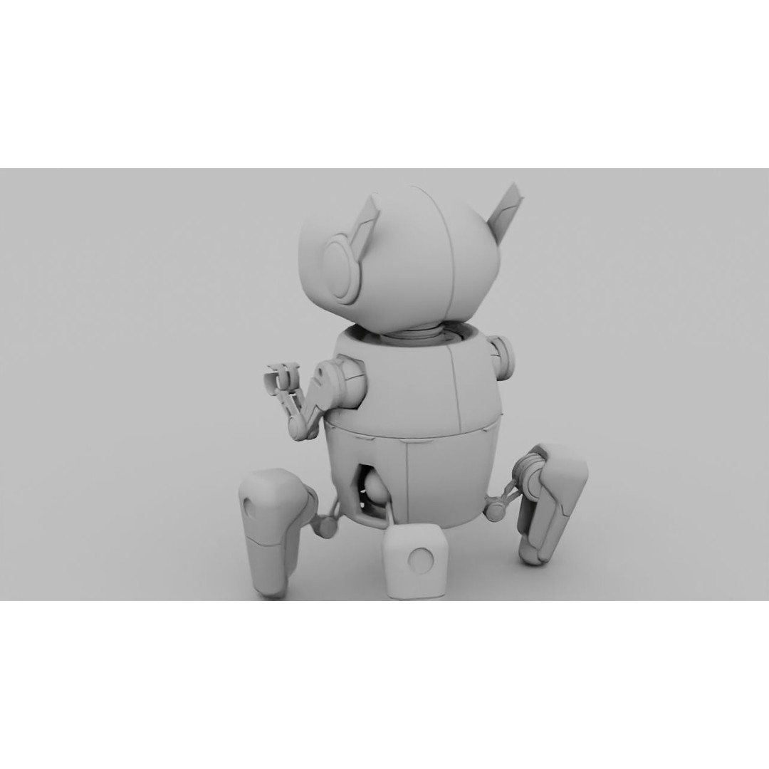 Toy Robot 3D Model – Rigged Animated Character, FBX & OBJ - View 13