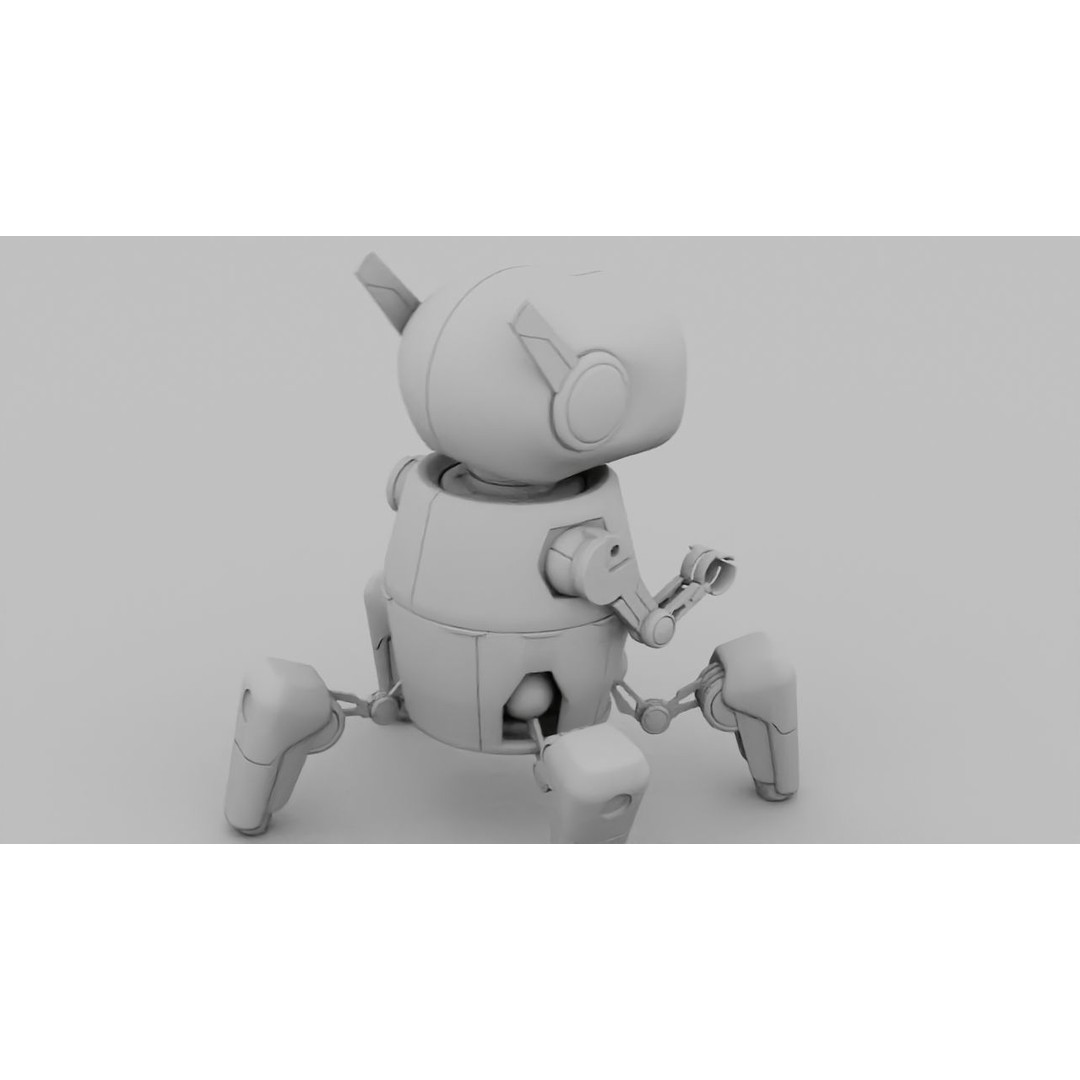 Toy Robot 3D Model – Rigged Animated Character, FBX & OBJ - View 14